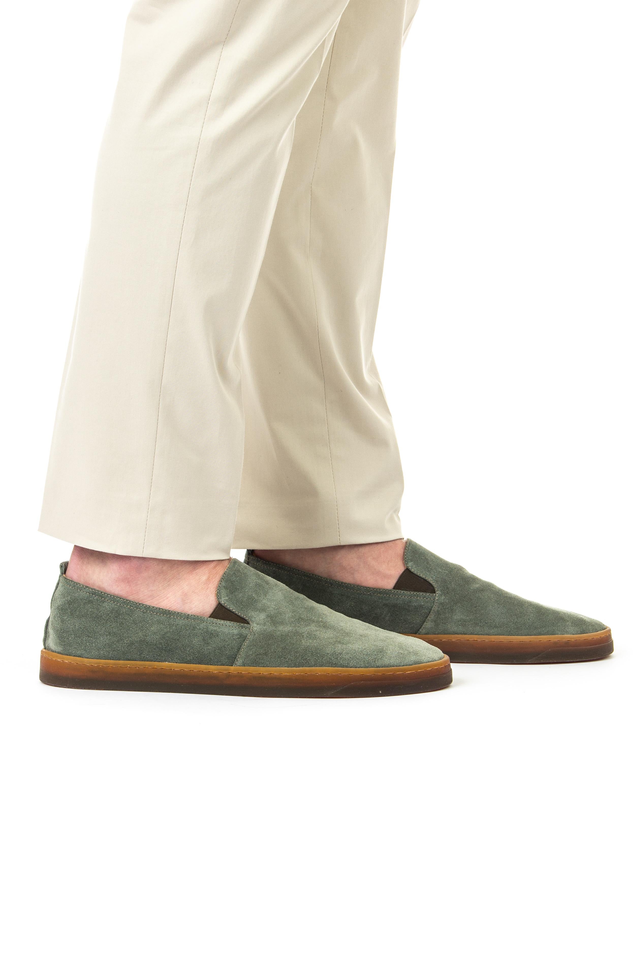 Henderson Slip on pieghevolein camoscio mod. Rodi RODI.33 OLIVA