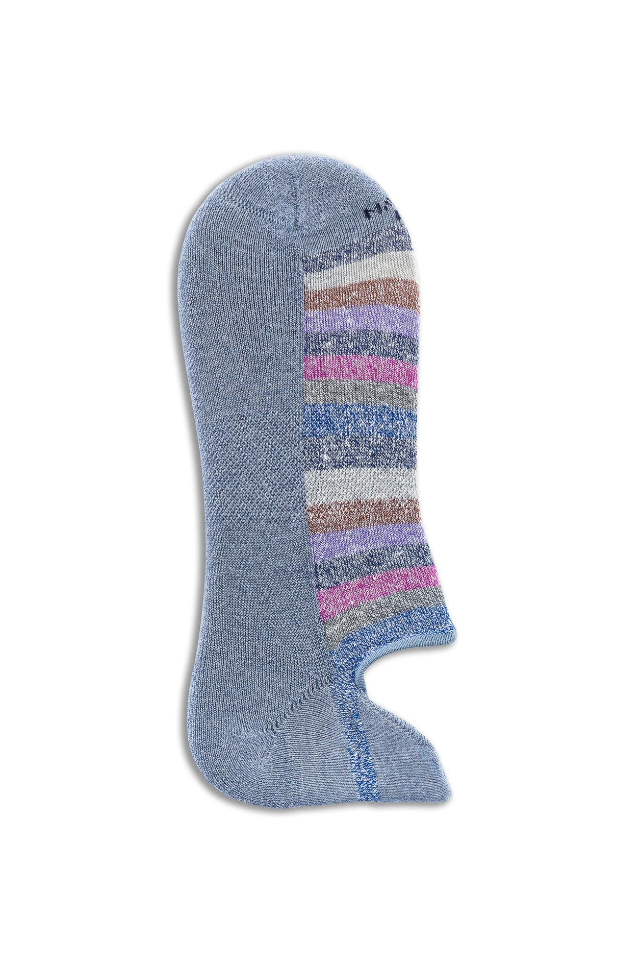 Marcoliani Calza Invisible Sneaker rigata in cotone-lino MAR4859K 508