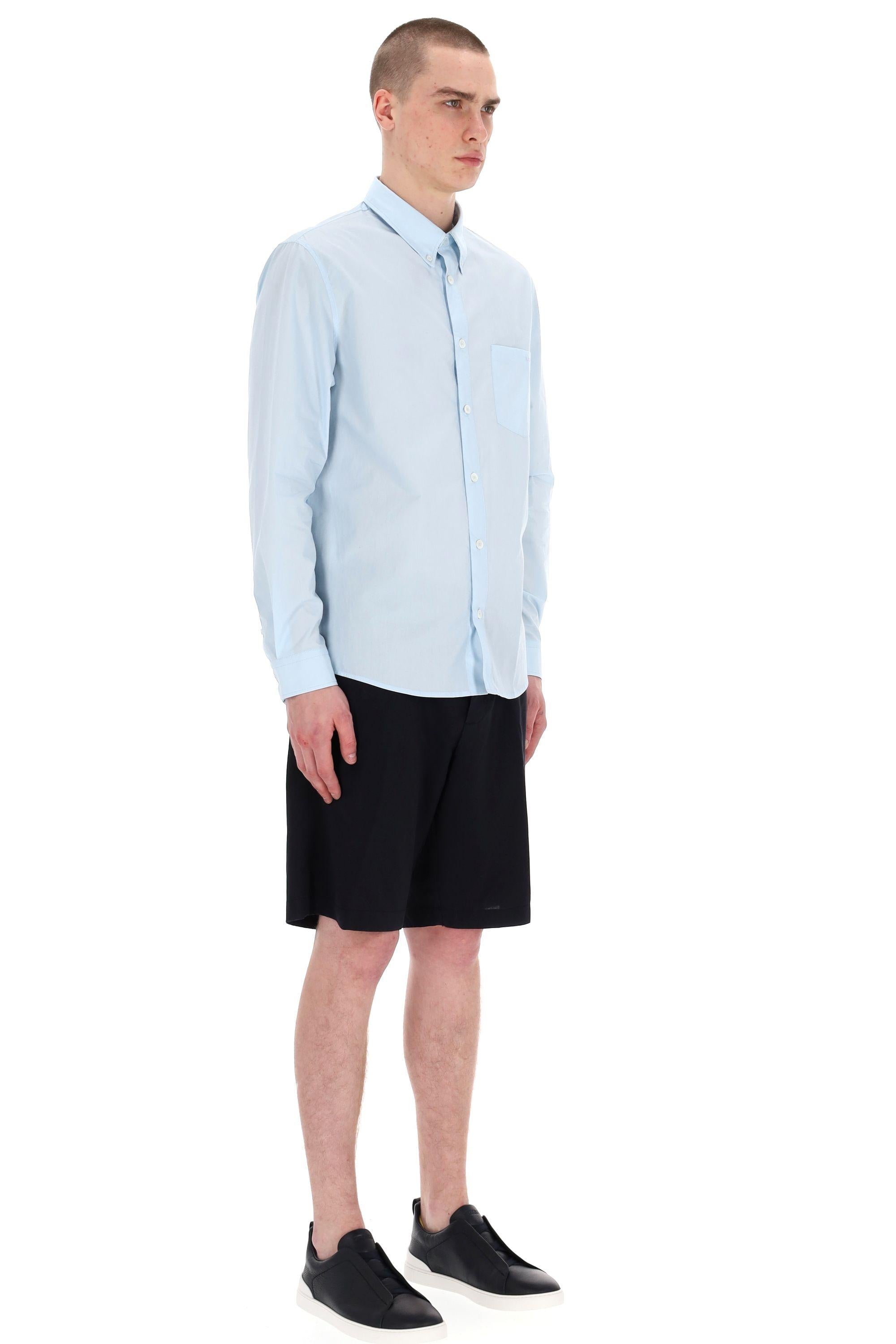 A.P.C. Camicia in cotone con button down e taschino COEVD-H12509 IAV