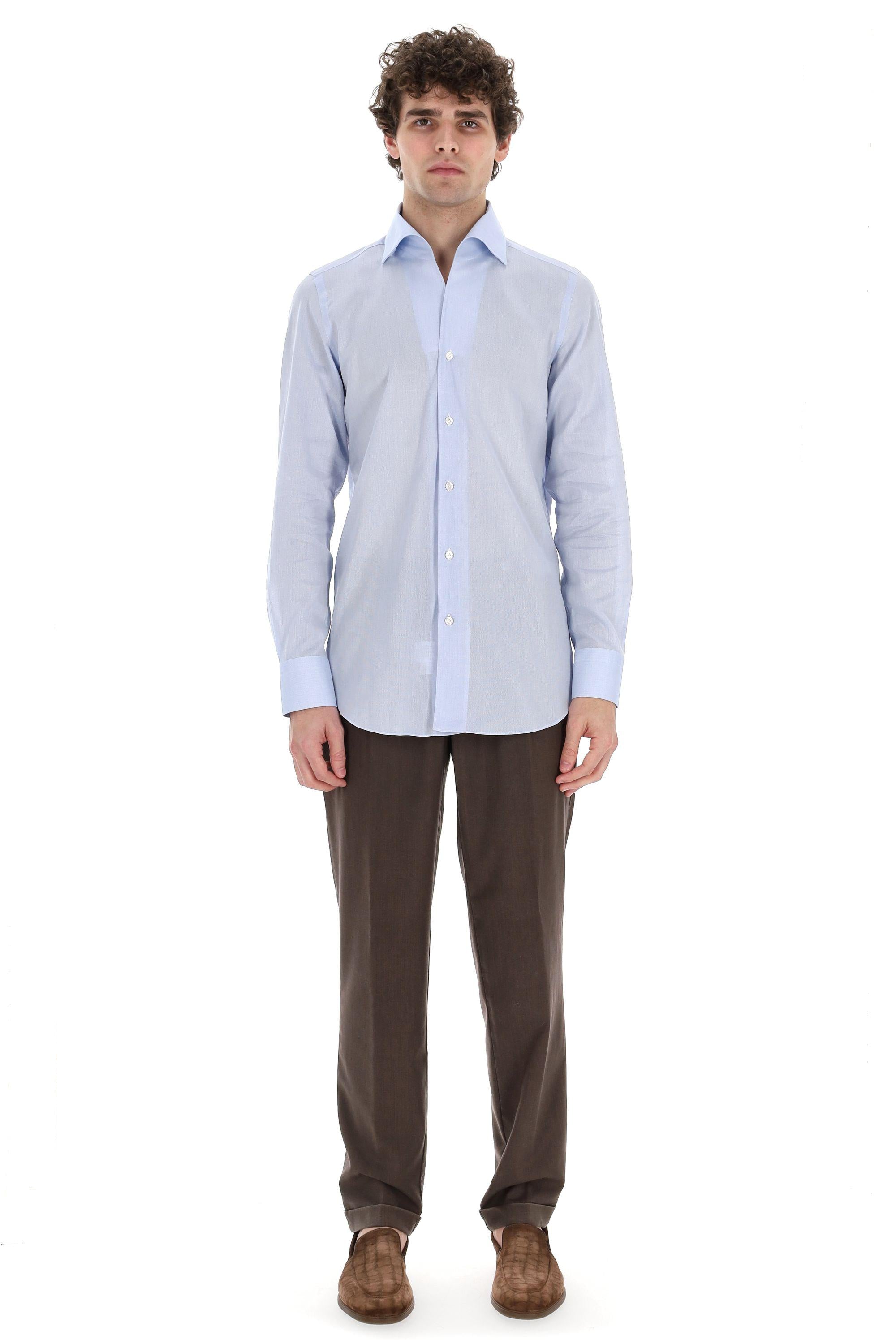 Finamore Camicia sartoriale in cotone collo ustica ML22-UT-Z 840001 C0089/2 05