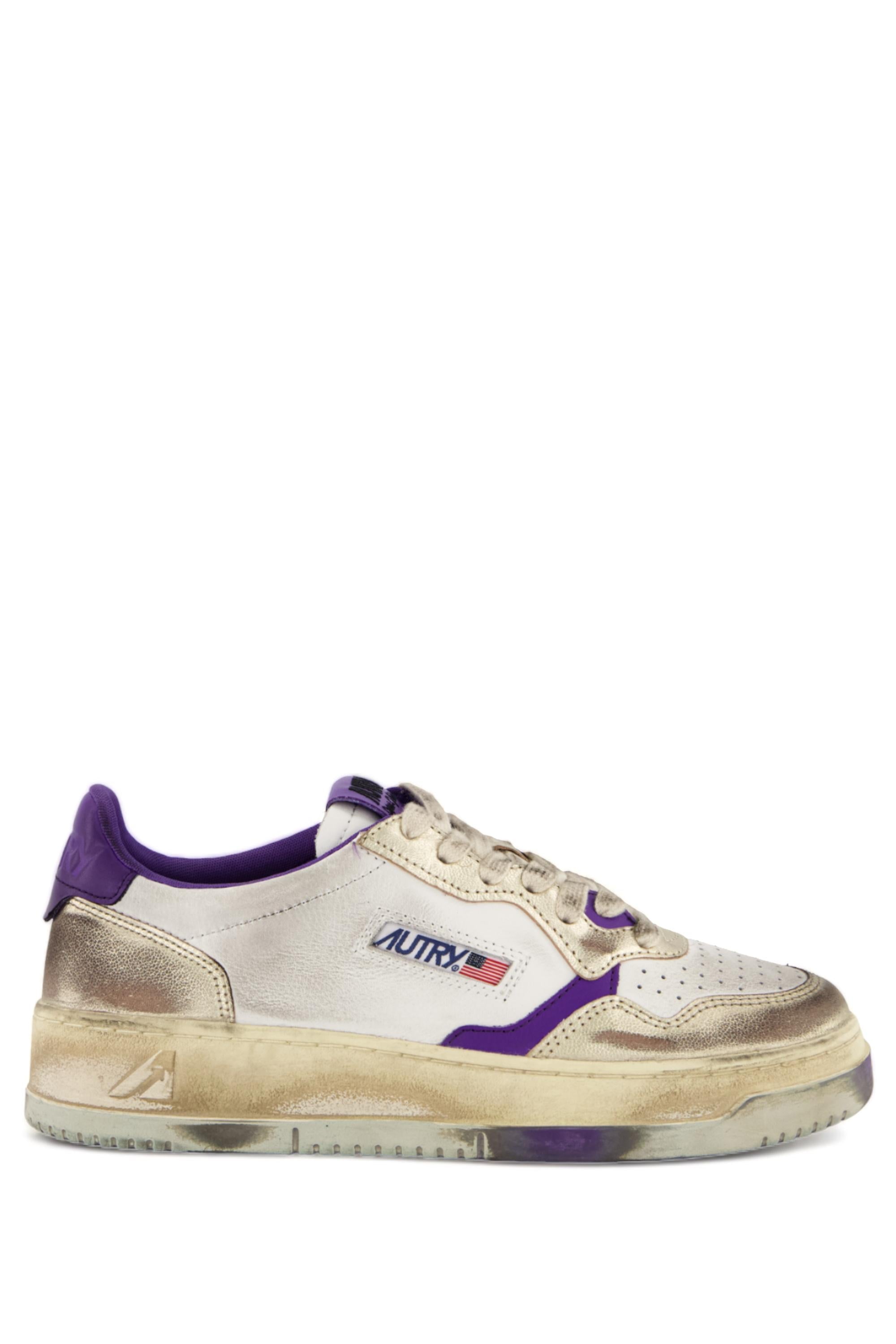 Autry Sneaker donna super vintage in pelle AVLW NF06 PRSMVI/PLTM