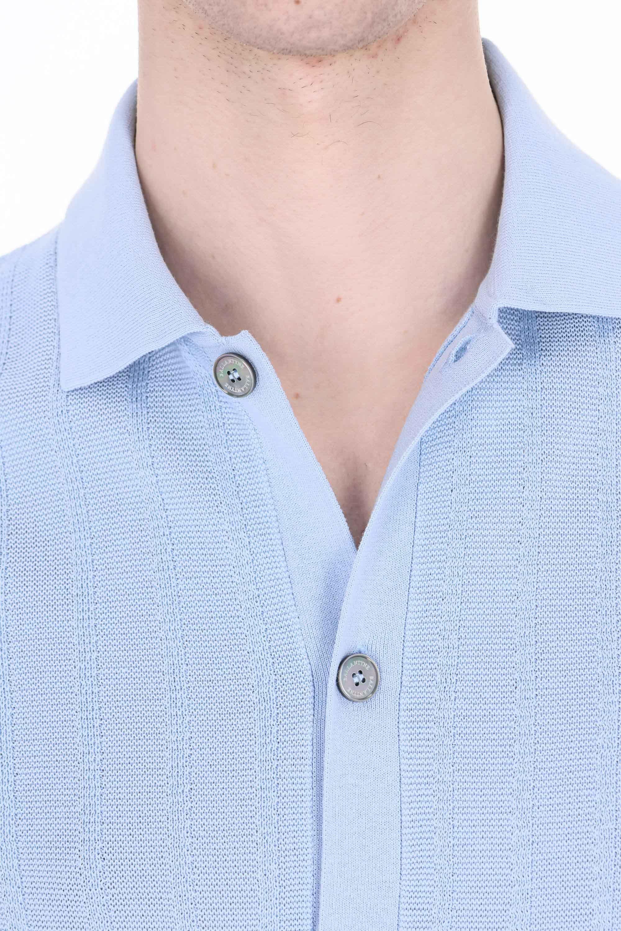 Ballantyne Polo-camicia in cotone tramato B2H025 14CME 13091