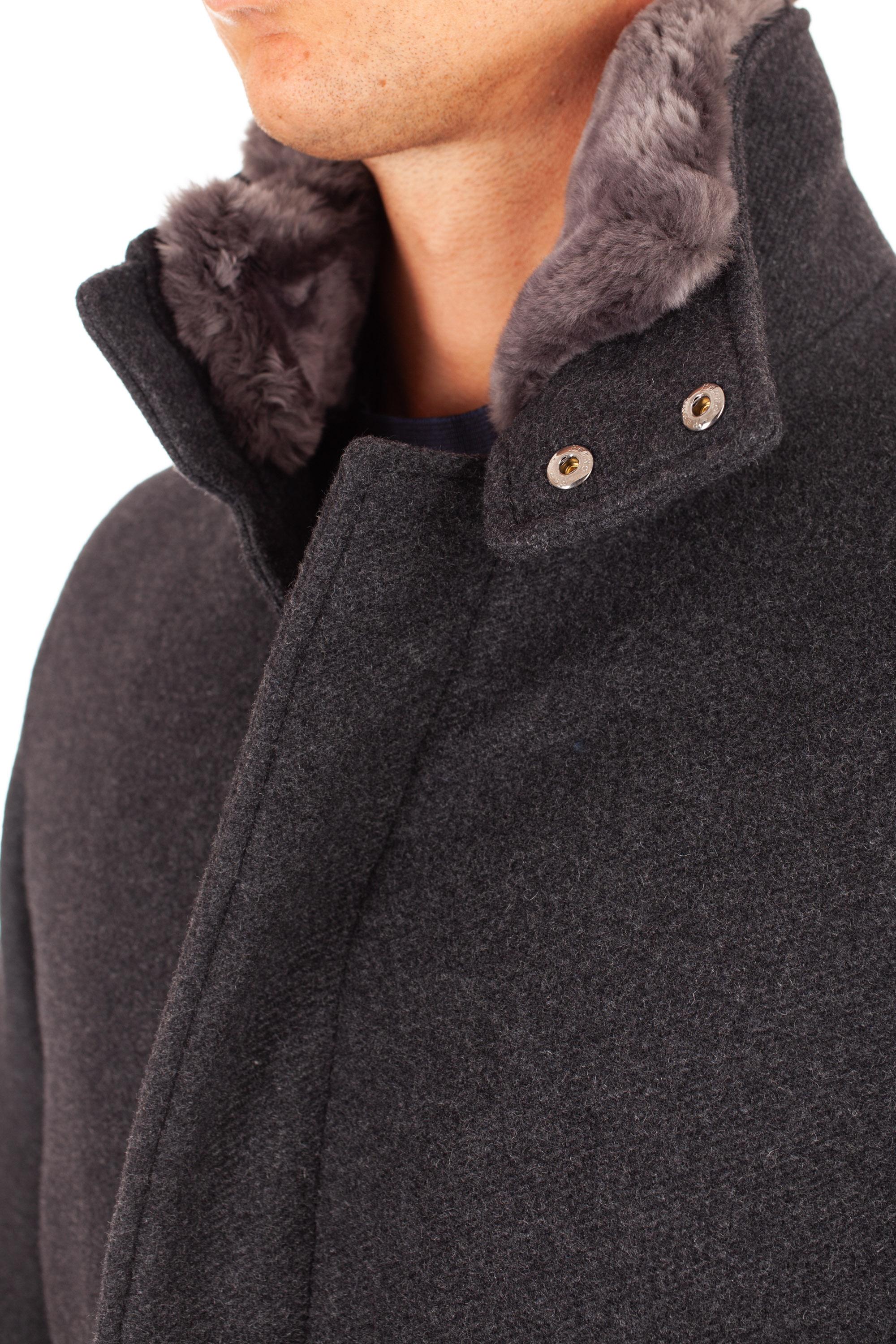 Cappotto in lana imbottito in thermore e collo in castoro CA0071U NEW-2 9480 Herno