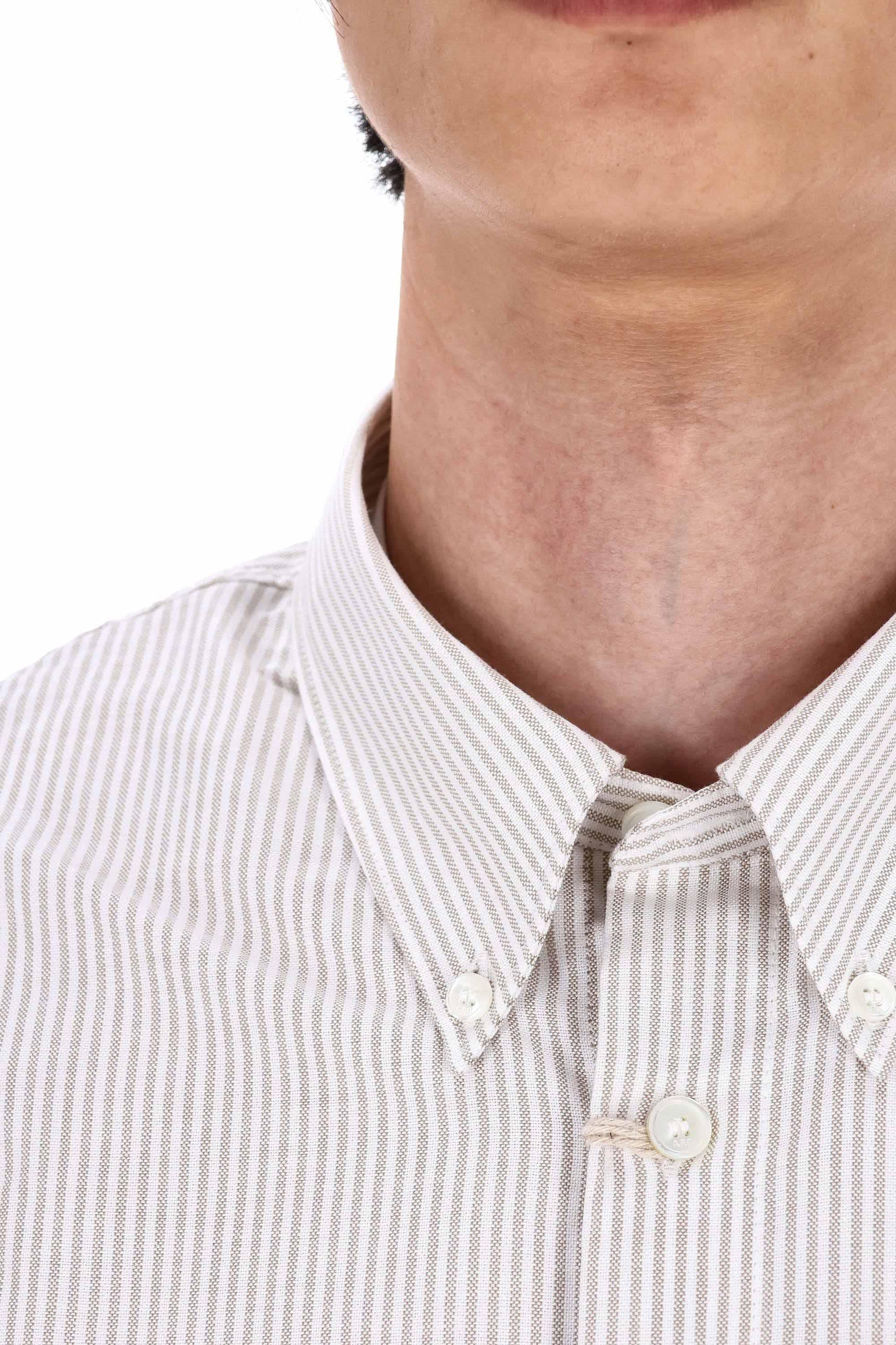 A.P.C. Camicia bacchettata in piquet di cotone Standard fit COGUH H12499/2 BAA