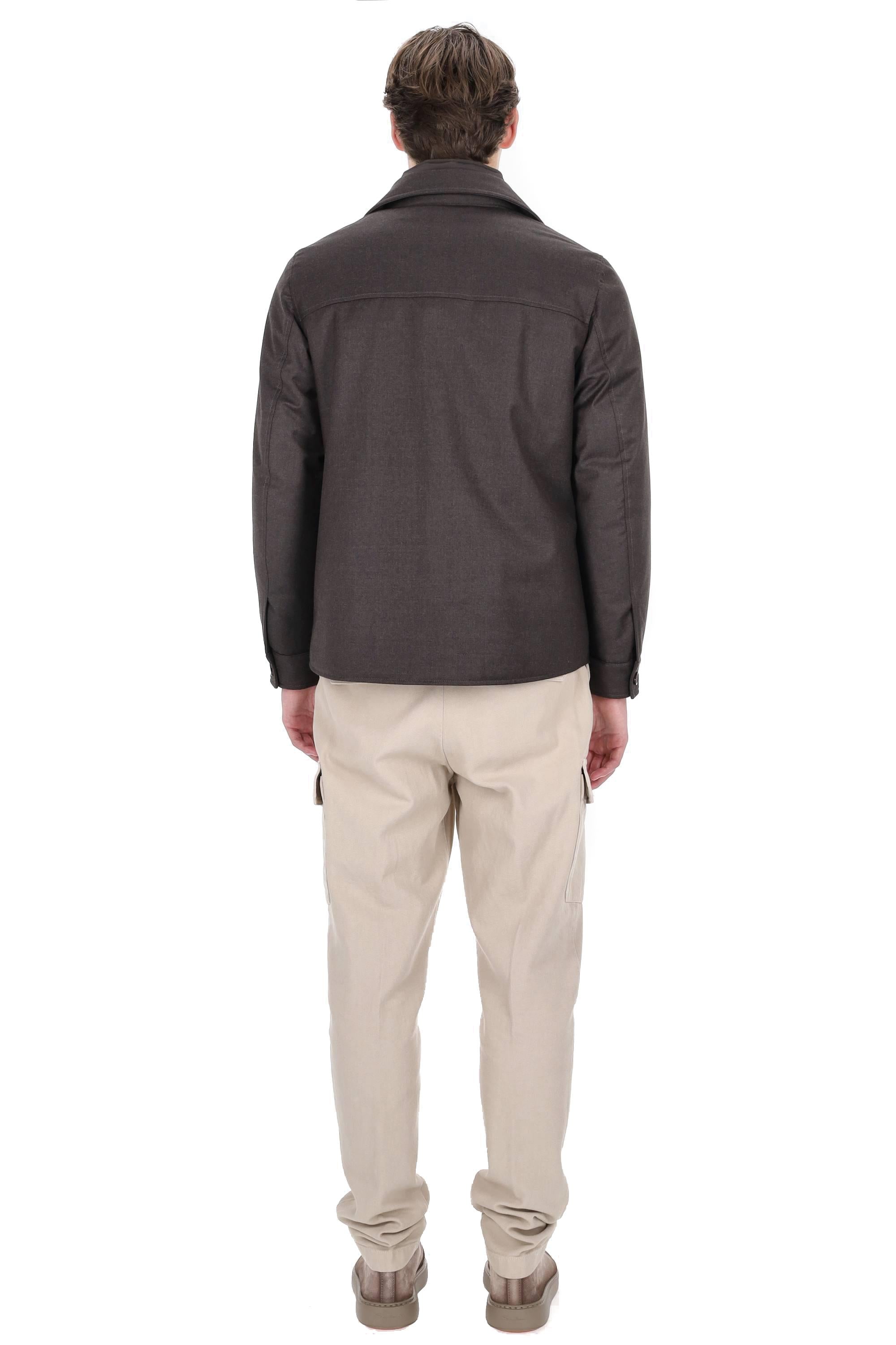 Moorer Giubbotto-camicia in lana anti acqua imbottito piuma mod. Duino-LL DUINO-LL U0213