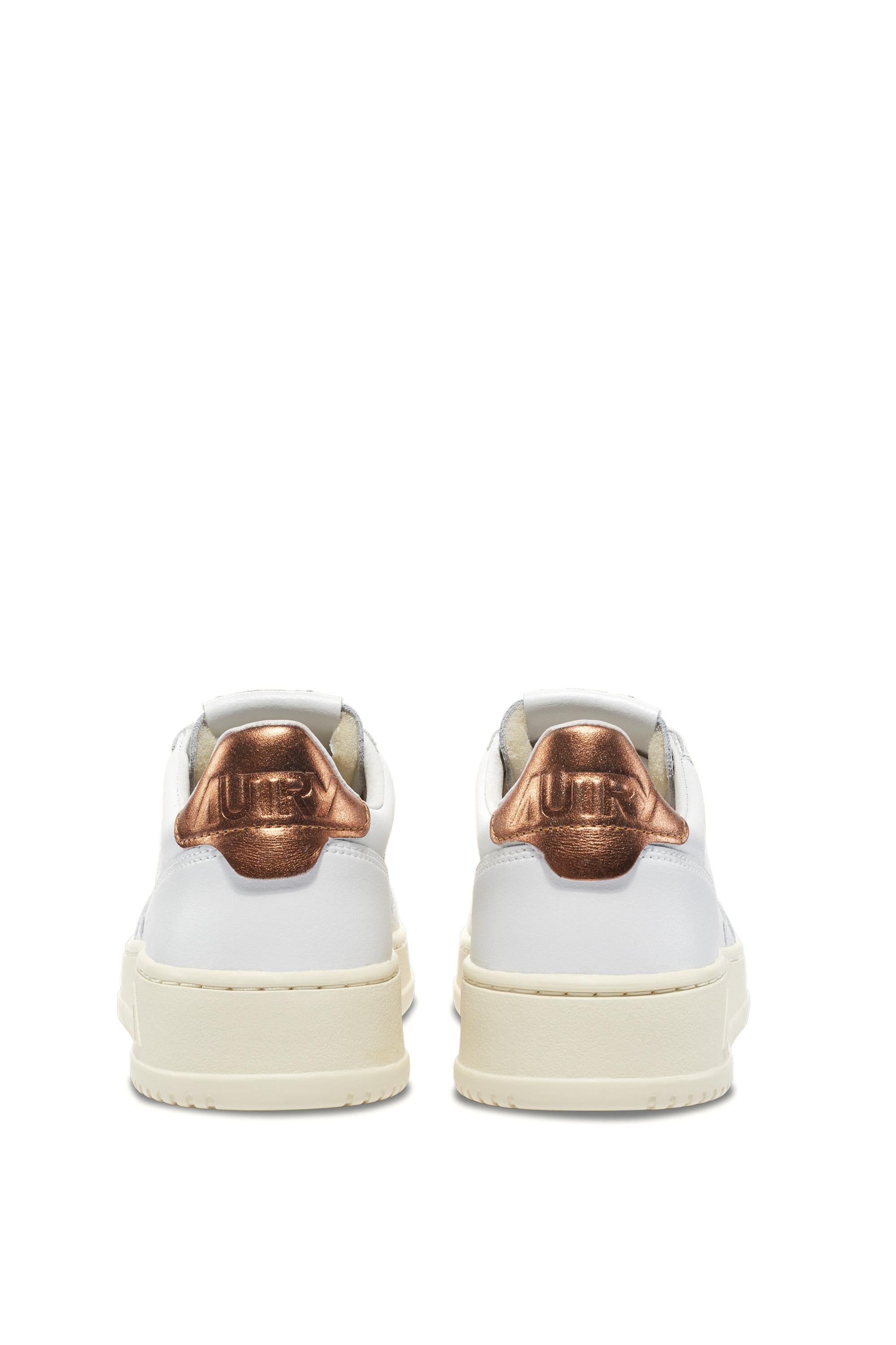 Autry Sneaker donna Medalist in pelle talloncino bronzo AULW LL61 WHT/BRONZE