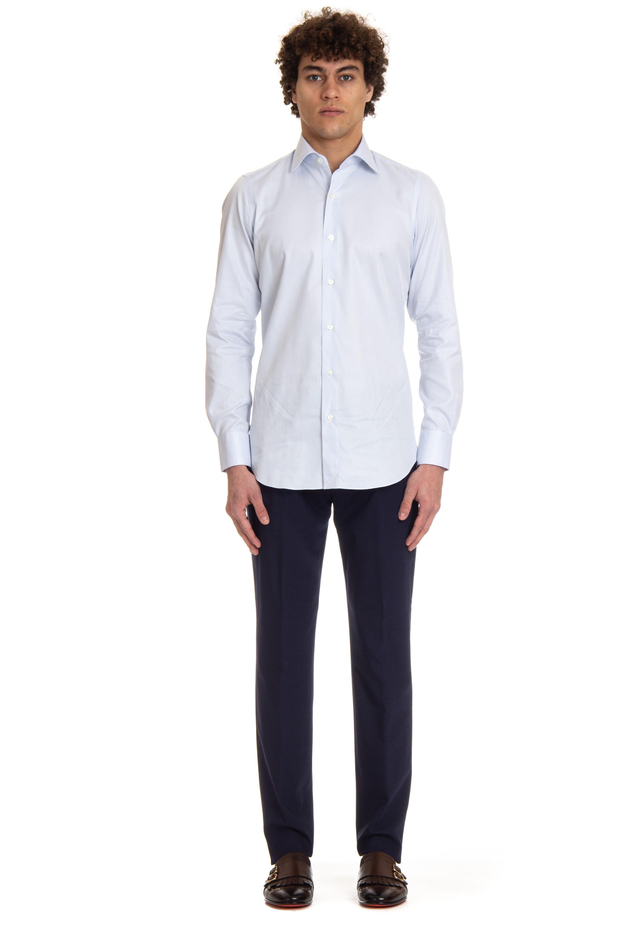 Finamore Camicia sartoriale tramata linea Milano C0534 MILANO LUIGI 05