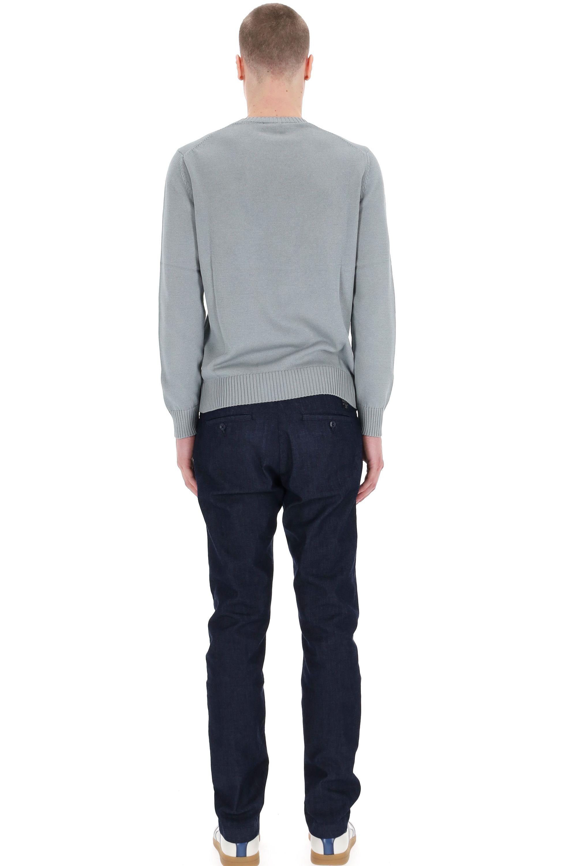 Maglia girocollo in cotone finezza 5 D8Z103-11 422 Drumohr
