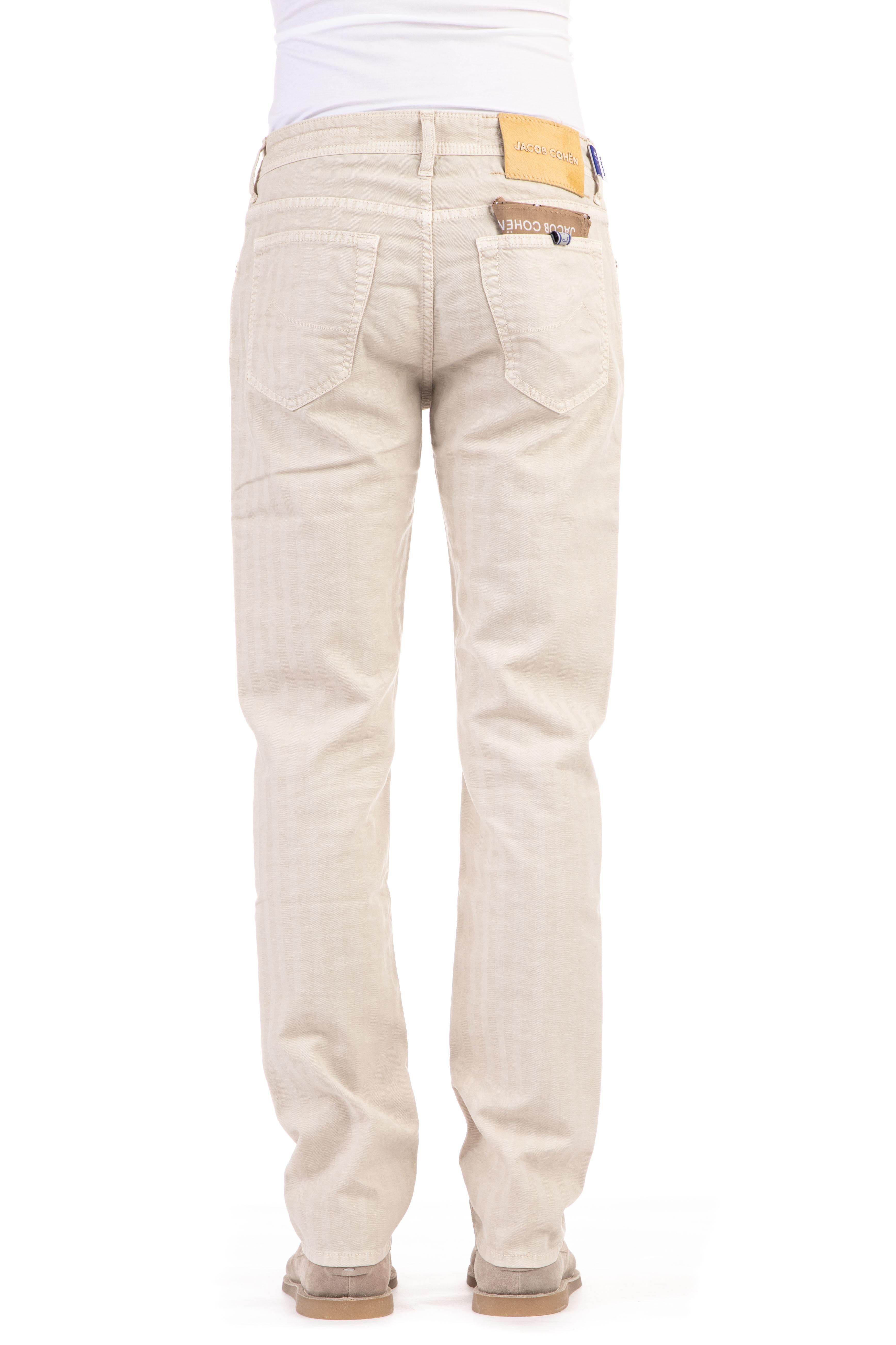Jacob Cohen 5 tasche color resca in cotone-lino bard fit I04-36S-4002/2-BARD D31