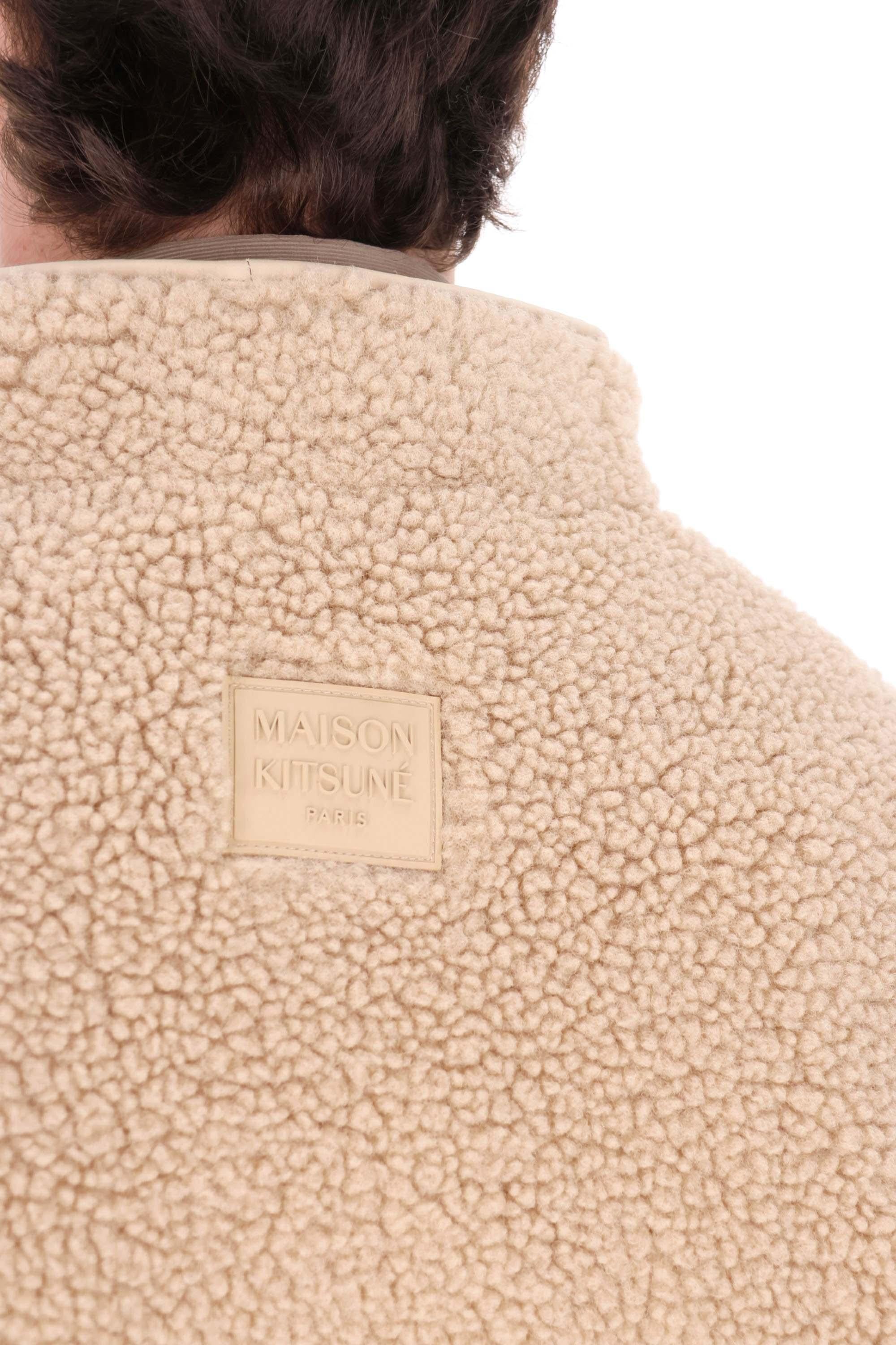 Maison Kitsuné Giubbotto bomber in orsetto over fit PM02120WM2028 0335