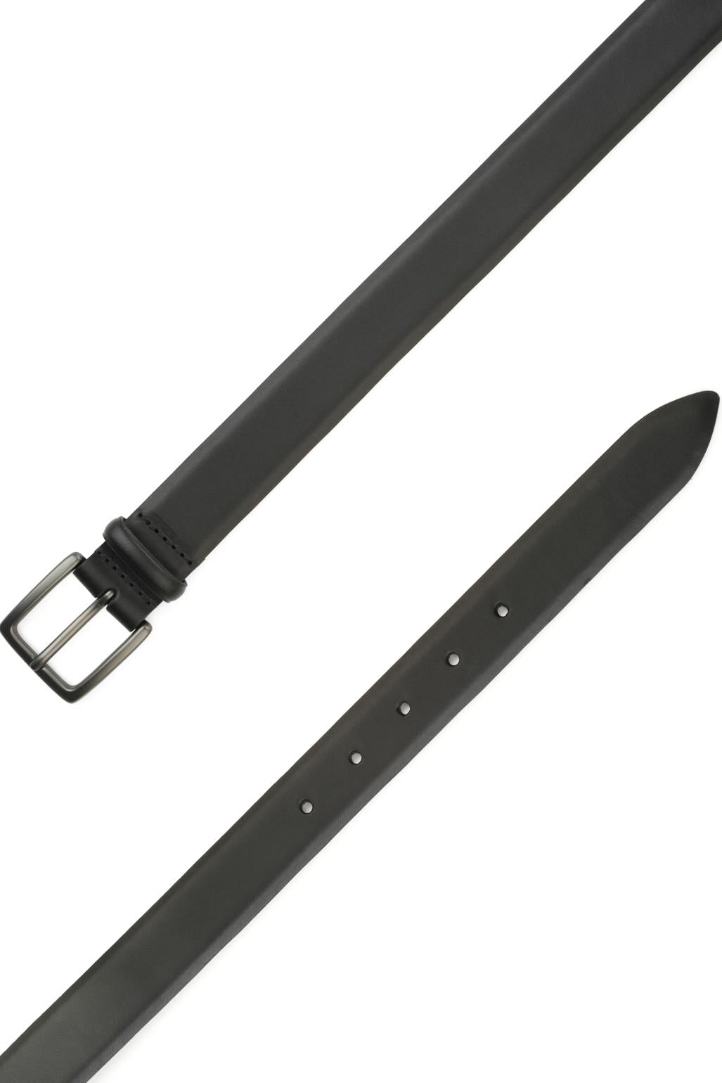 Orciani Cintura in pelle spazzolata con fibbia brunita U08200_MNA NERO