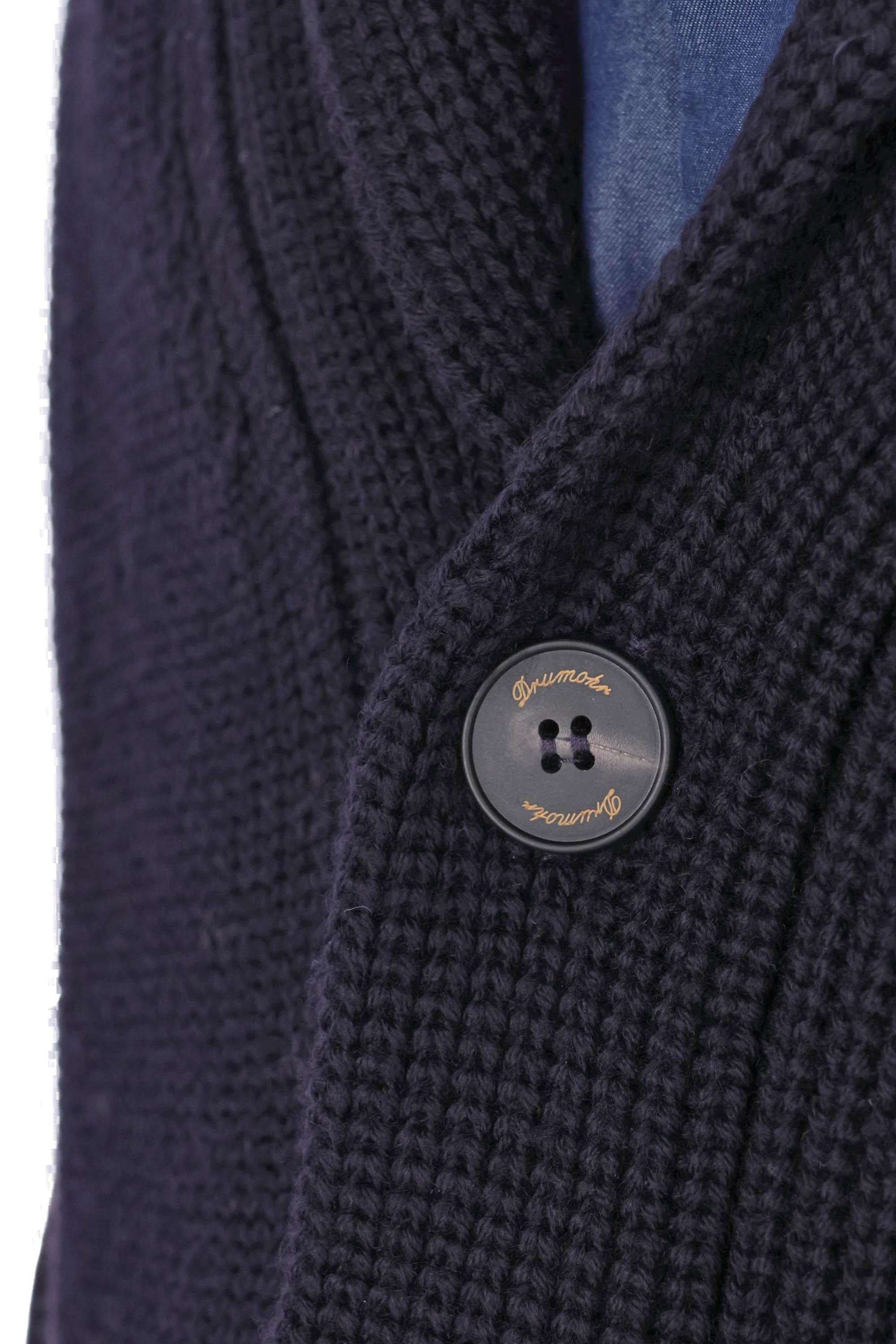 Drumohr Cardigan con collo a scialle in lana merino D5M419PNL-2 785