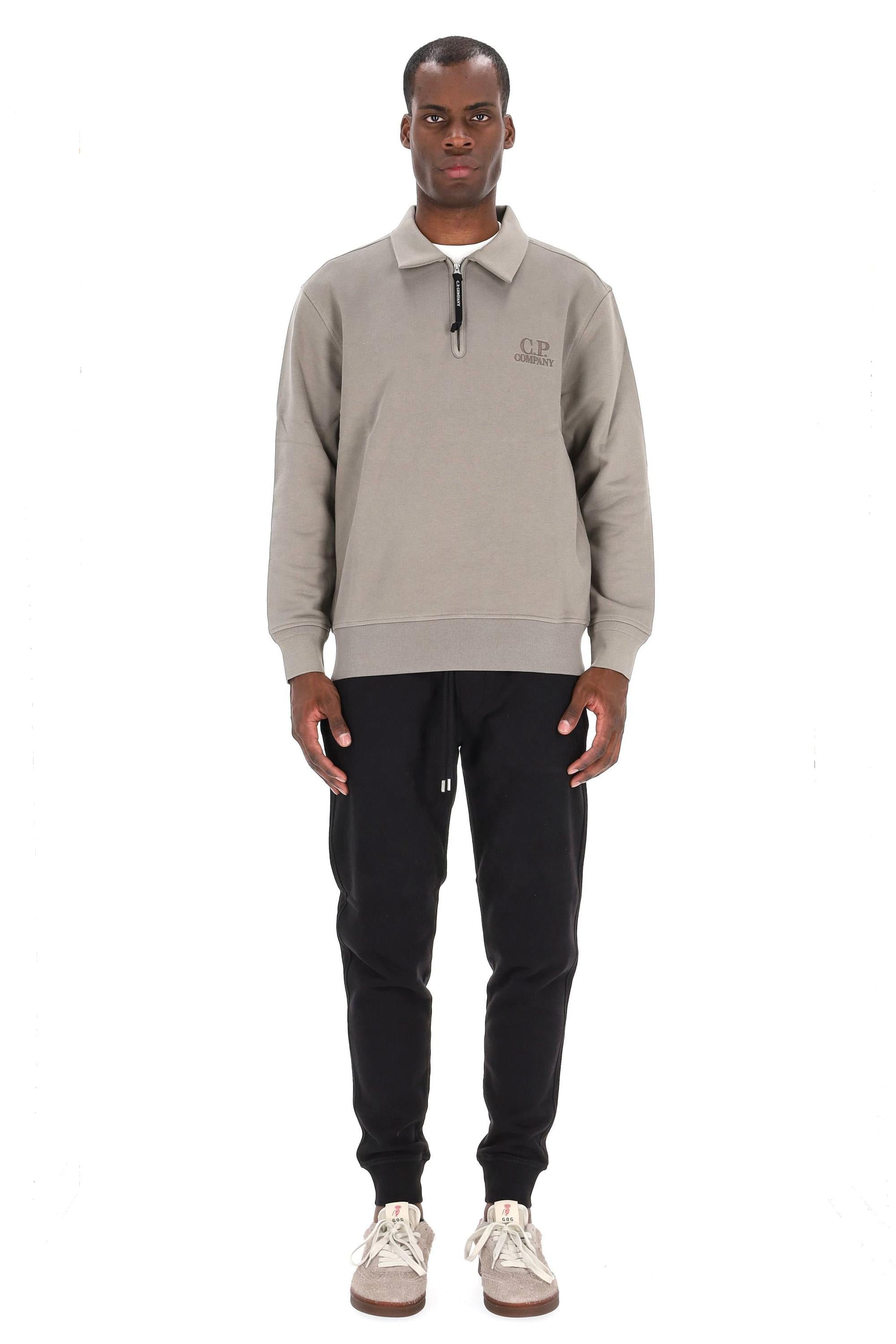 CP Company Felpa mezza zip diagonal fleece MSS140A00-5086W 356