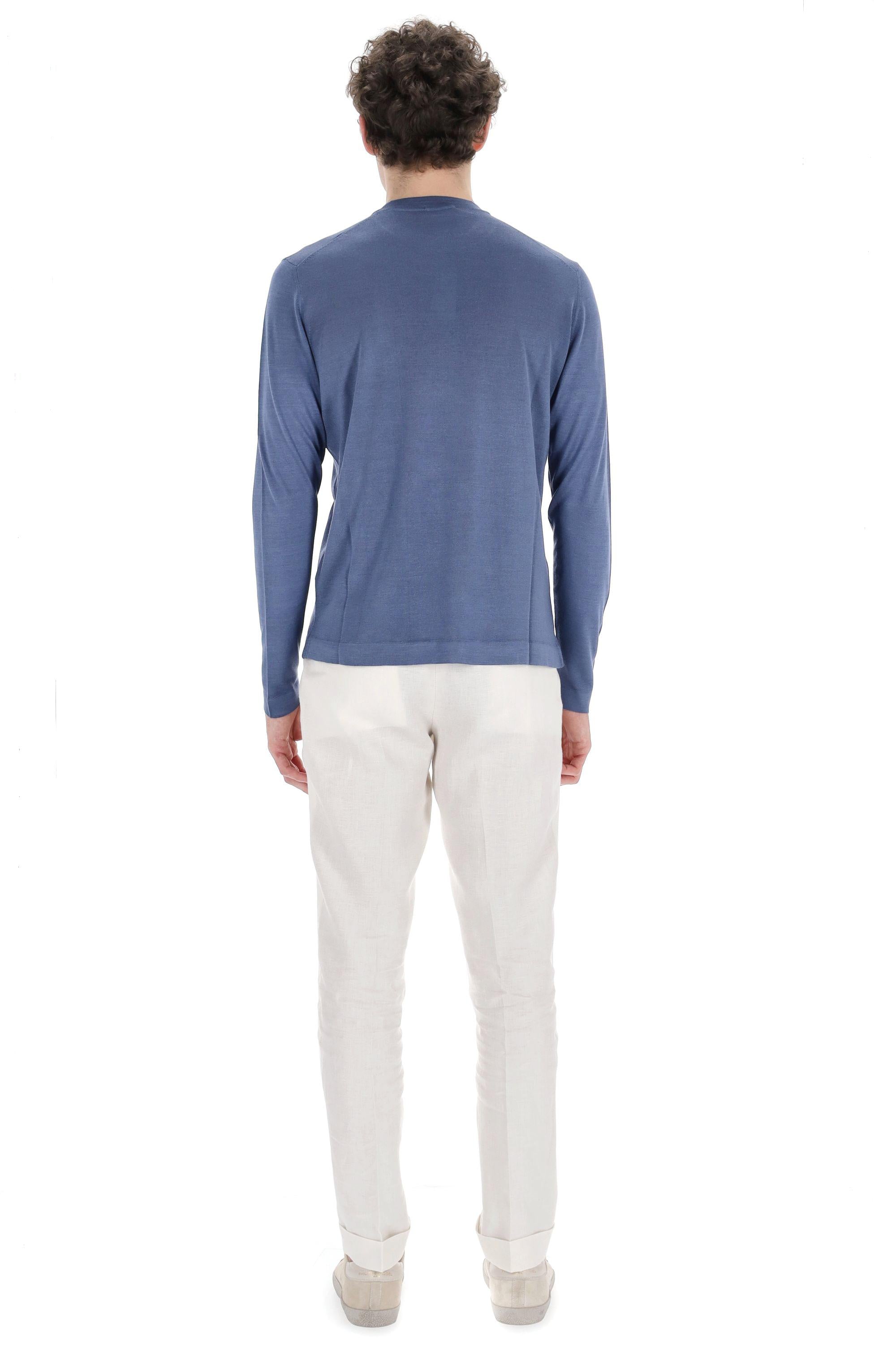 Maglia girocollo in seta manica lunga D0S103 730 Drumohr