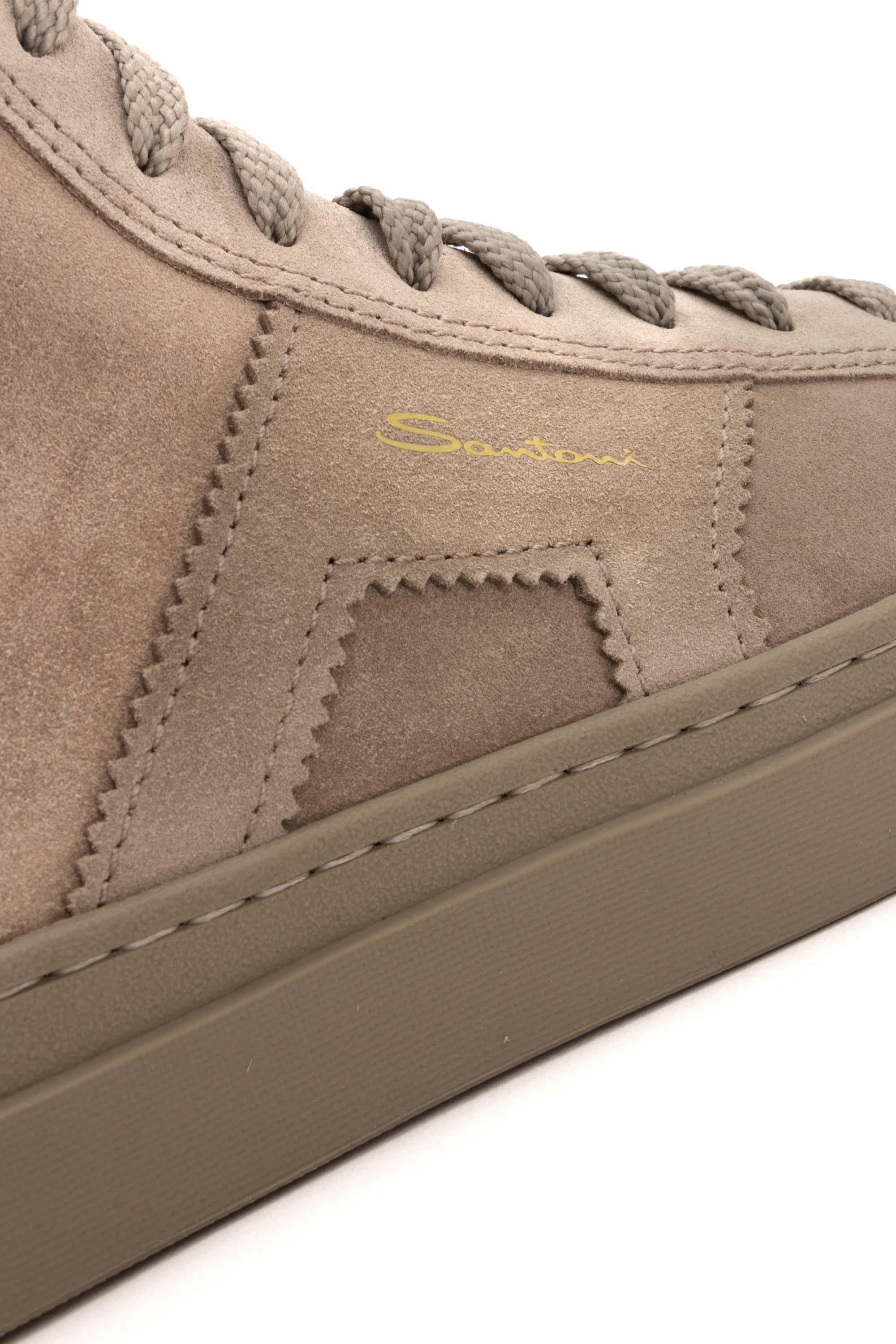 Sneaker mid top in camoscio Double Buckle MBGT21933ARDGSEY M45 Santoni