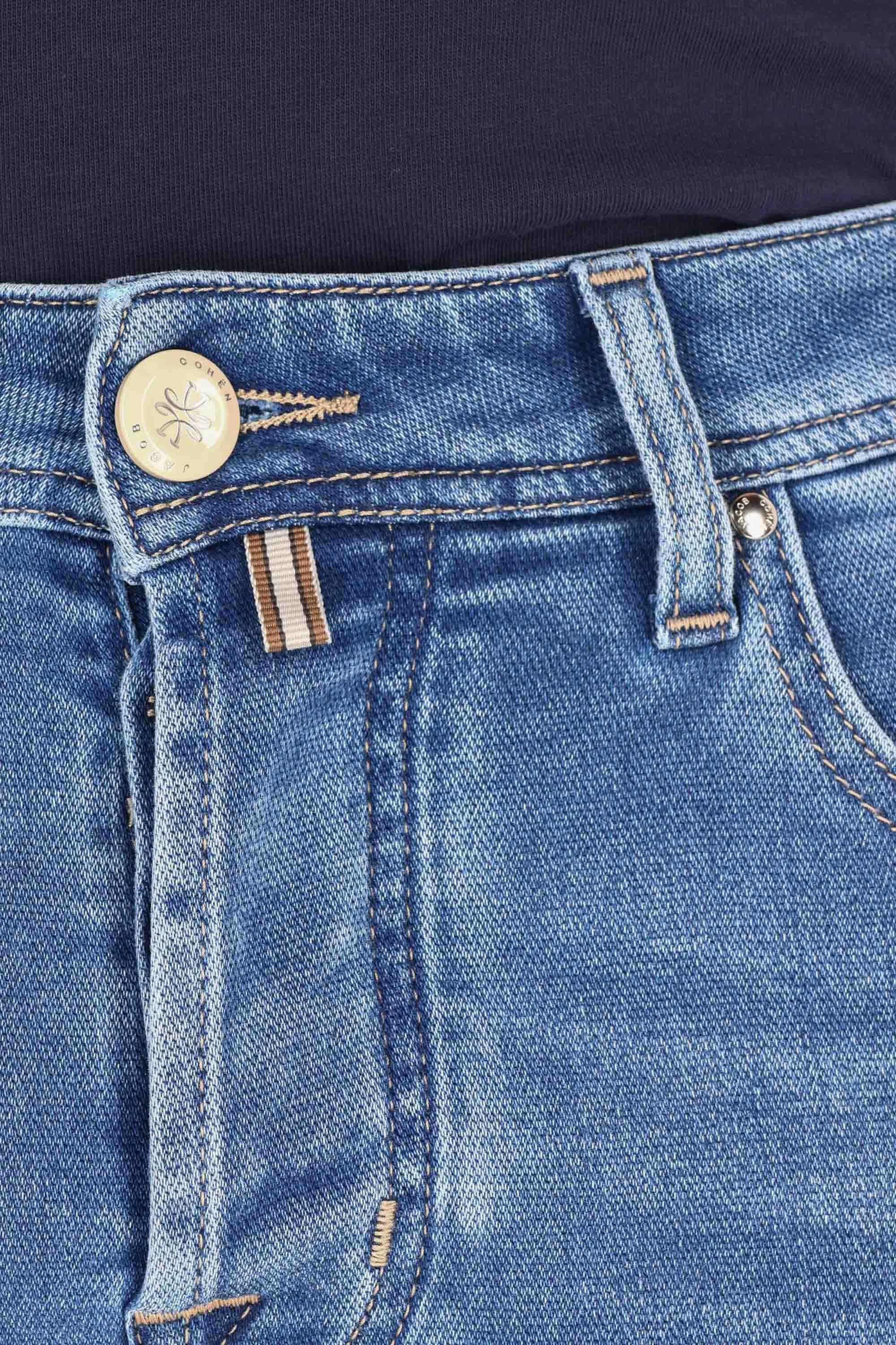 Jacob Cohen Jeans comfort etichetta beige in cavallino Nick Slim fit QE007-030-P0019 200D