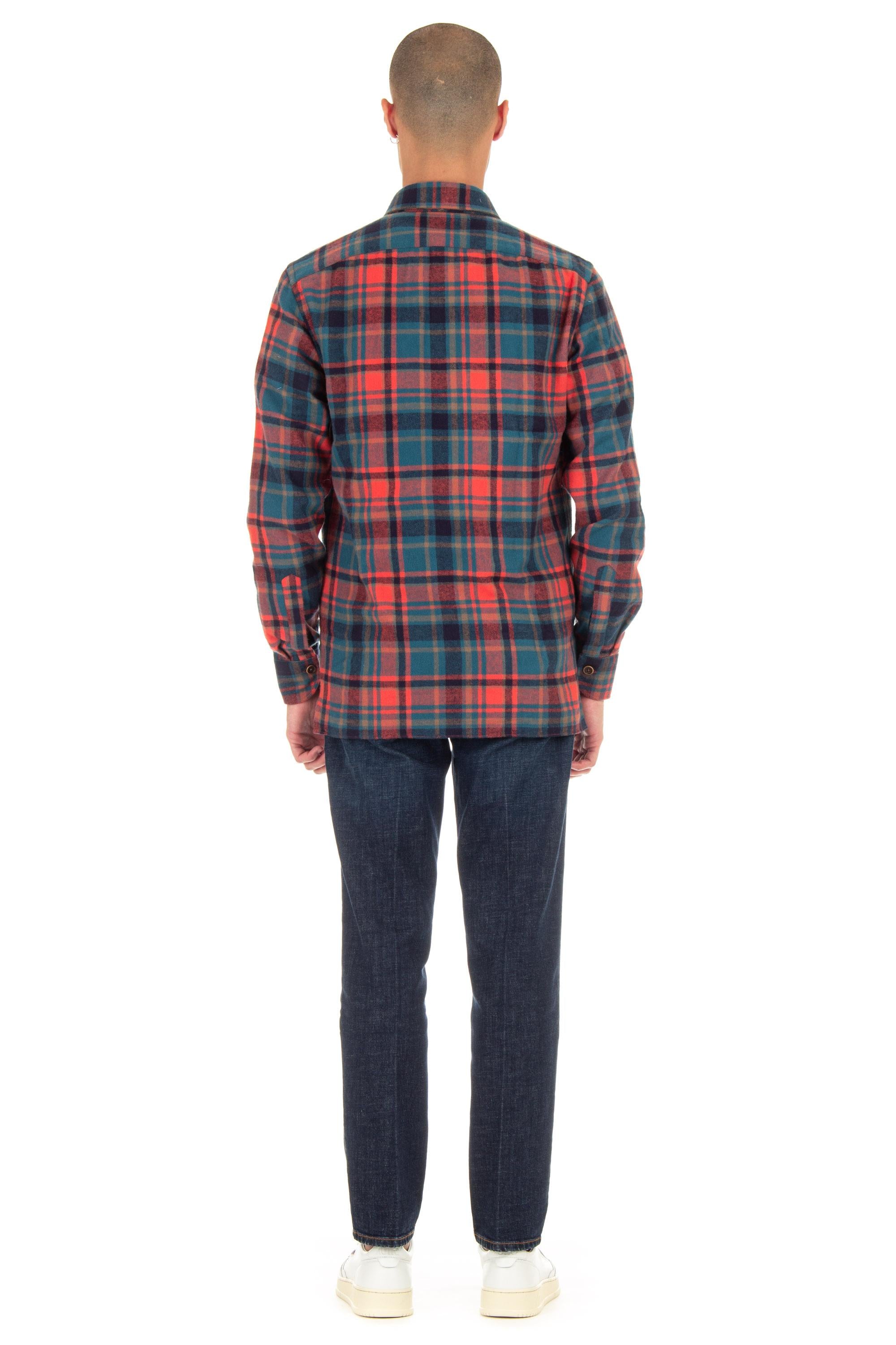Overshirt in flanella check 17028 1 Borriello