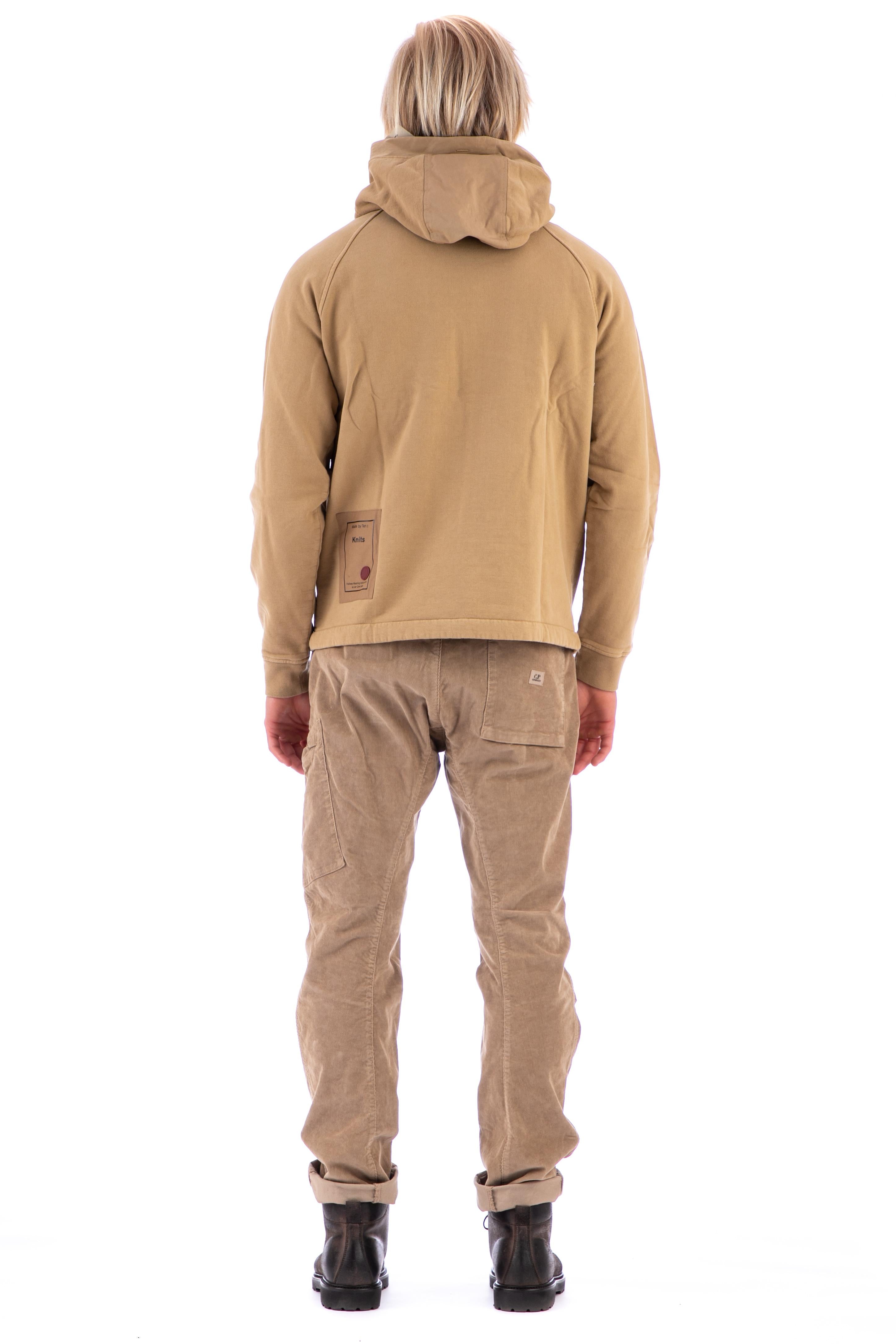 Ten C Felpa in cotone con cappuccio e taschino ojj CTCUF08145 A06455 329