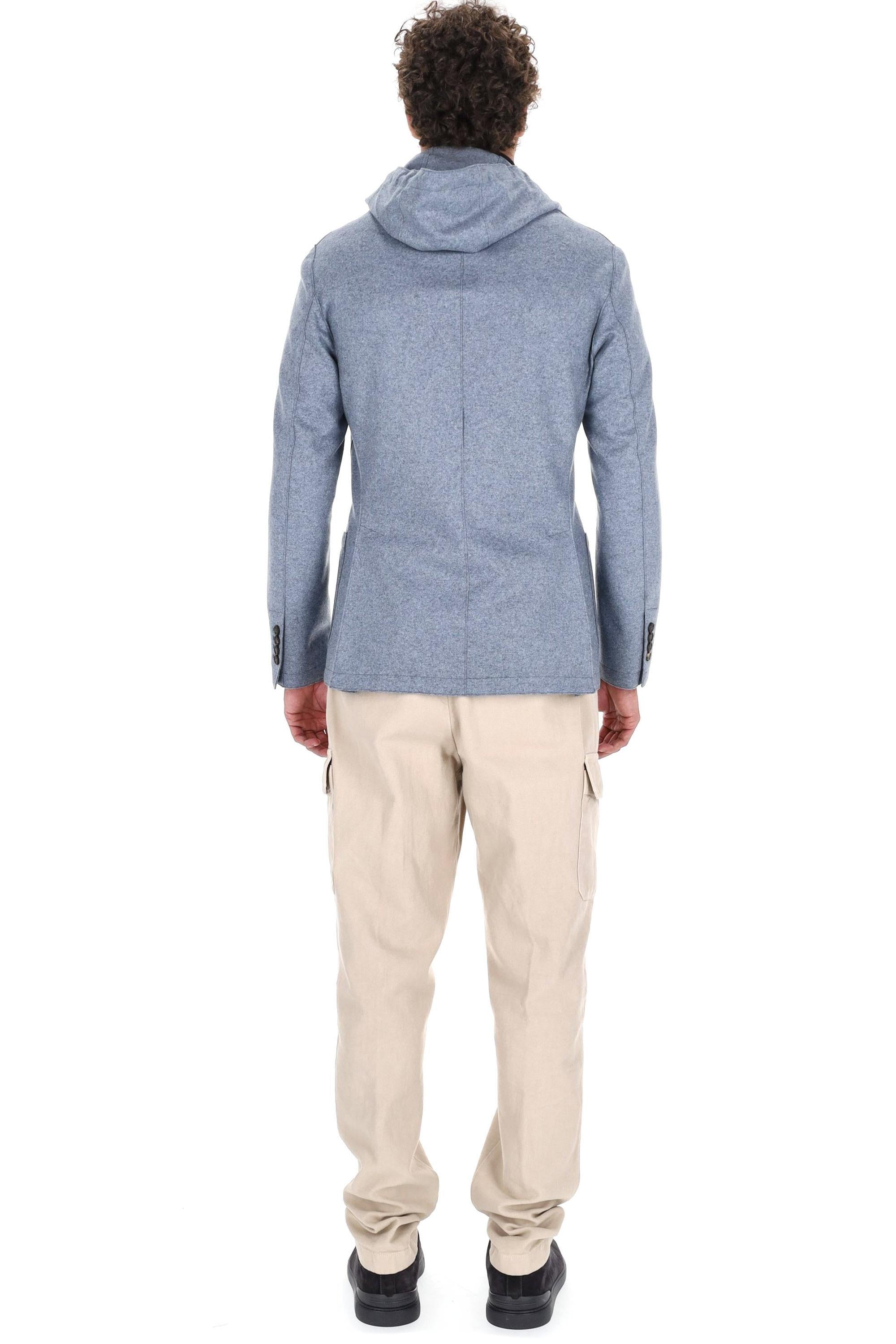 Eleventy Giacca in jersey di lana con pettorina staccabile L70GIAF02 JAC24018 08N