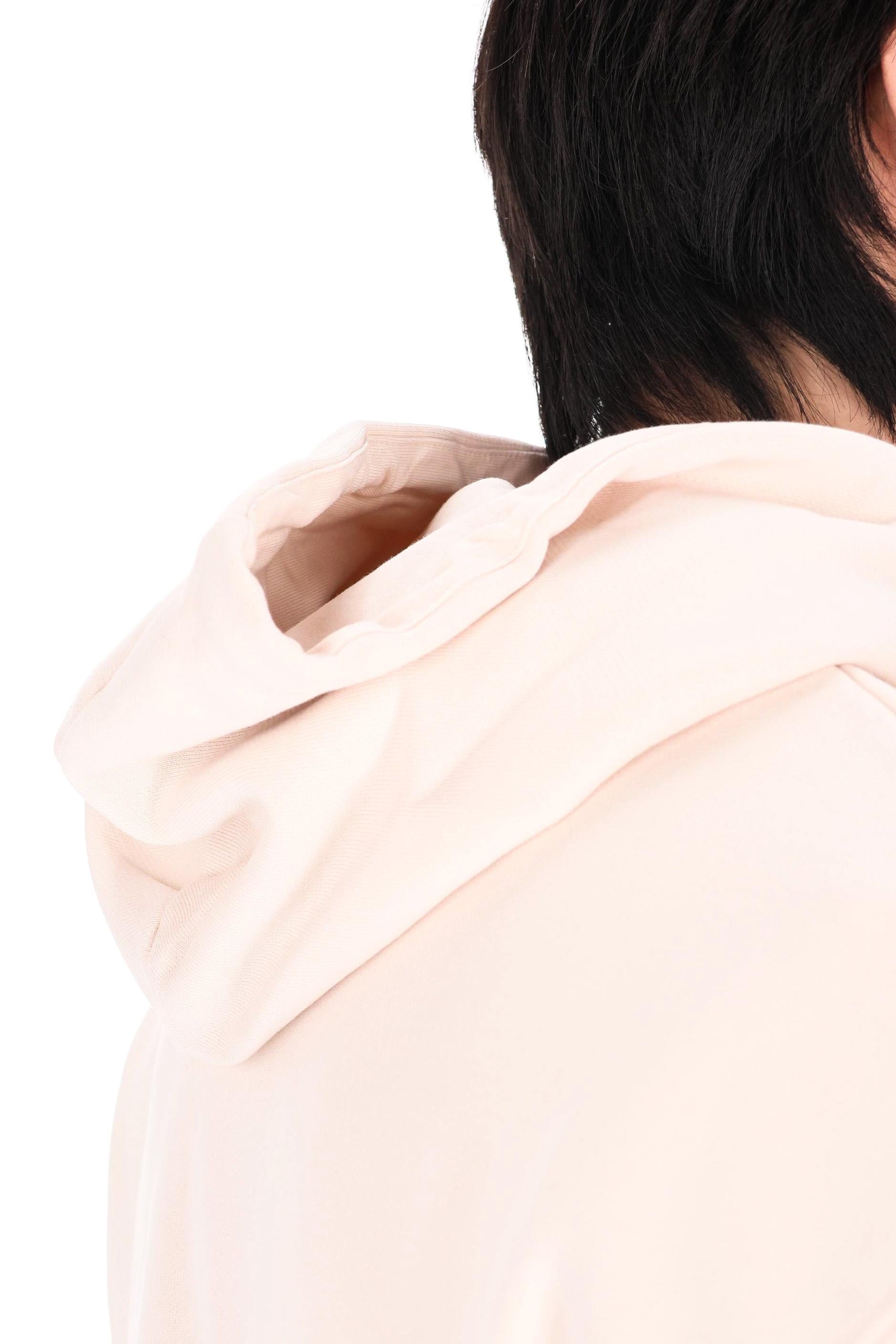 Maison Kitsuné Felpa con cappuccio in cotone regular fit con volpe grigia PM00703KM0341 LILAC POWDER