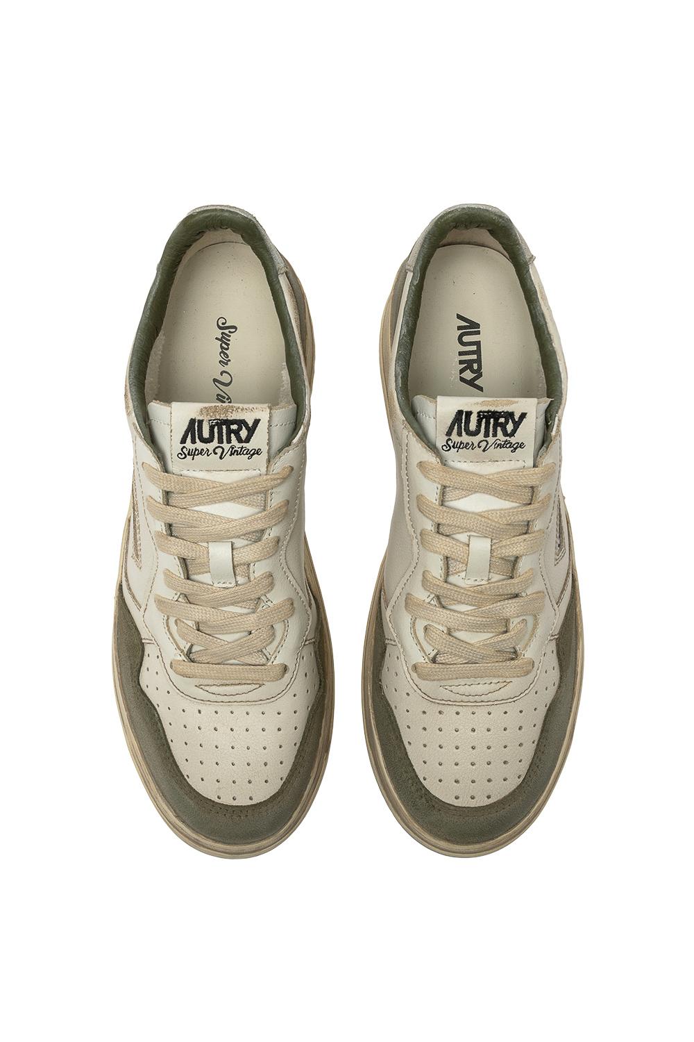 Autry Sneaker SuperVintage in pelle anticata AVLM LS10 LIZARD/SILV