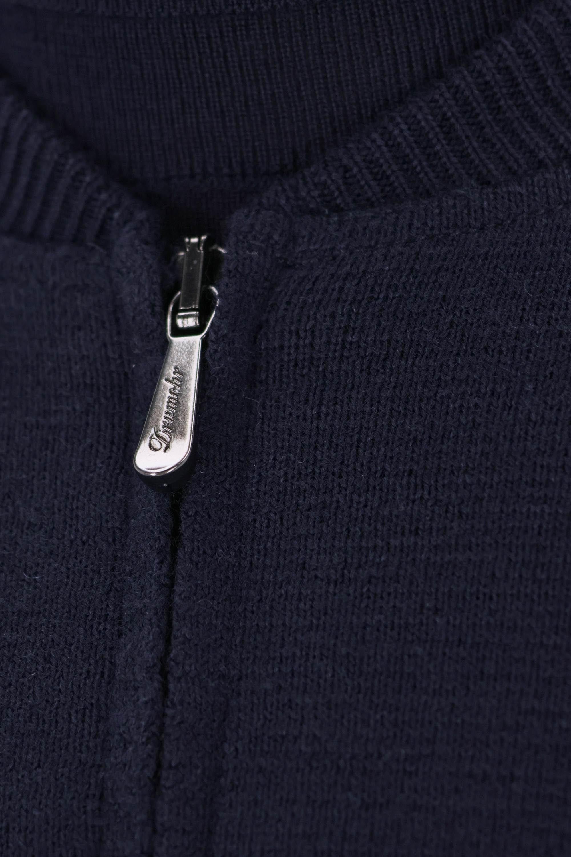 Maglia full zip in lana merinos D1D422-2 790 Drumohr