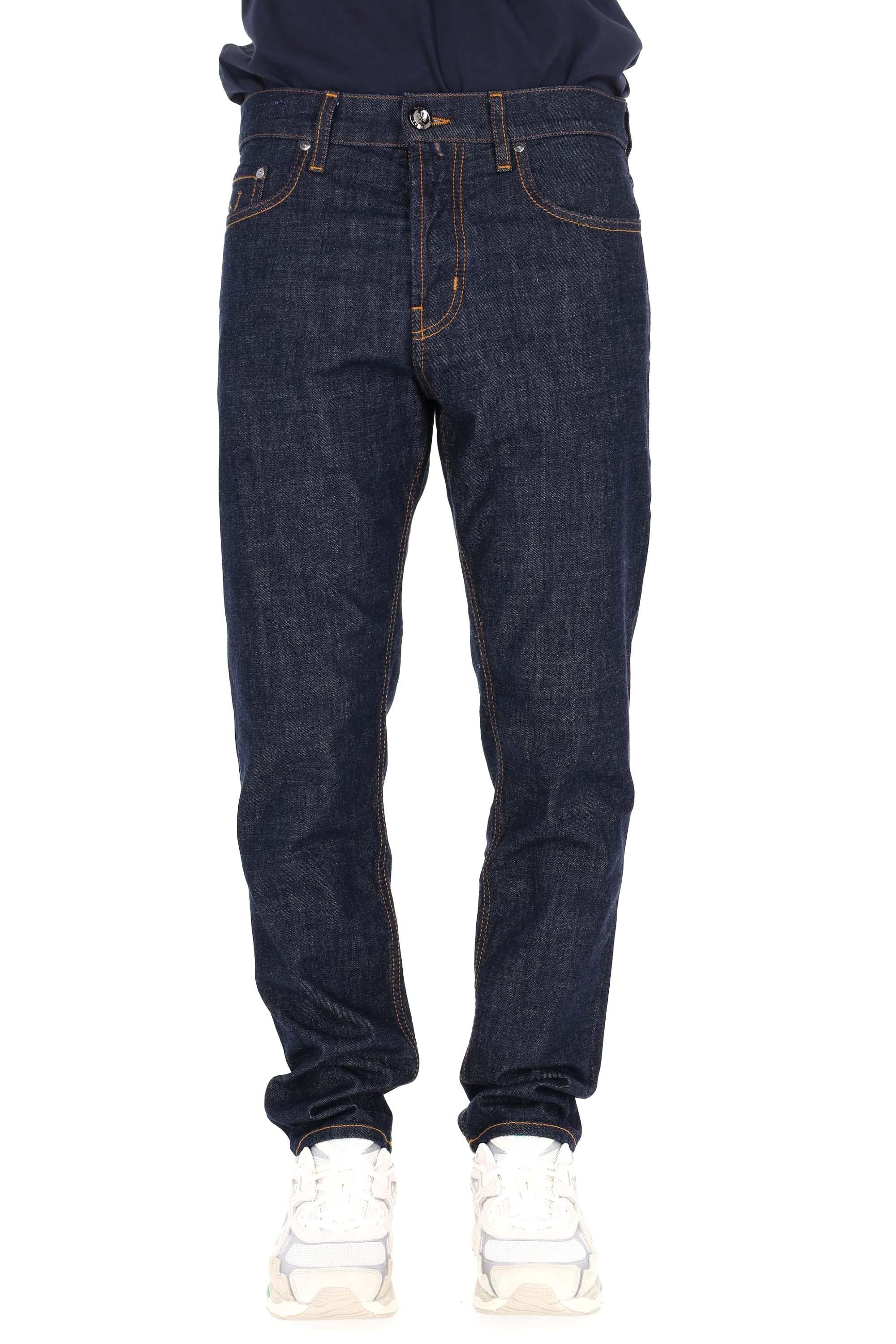 Jacob Cohen Jeans in cotone comfort etichetta saffiano Scott fit QE033 032 S3736 SCOTT 100D