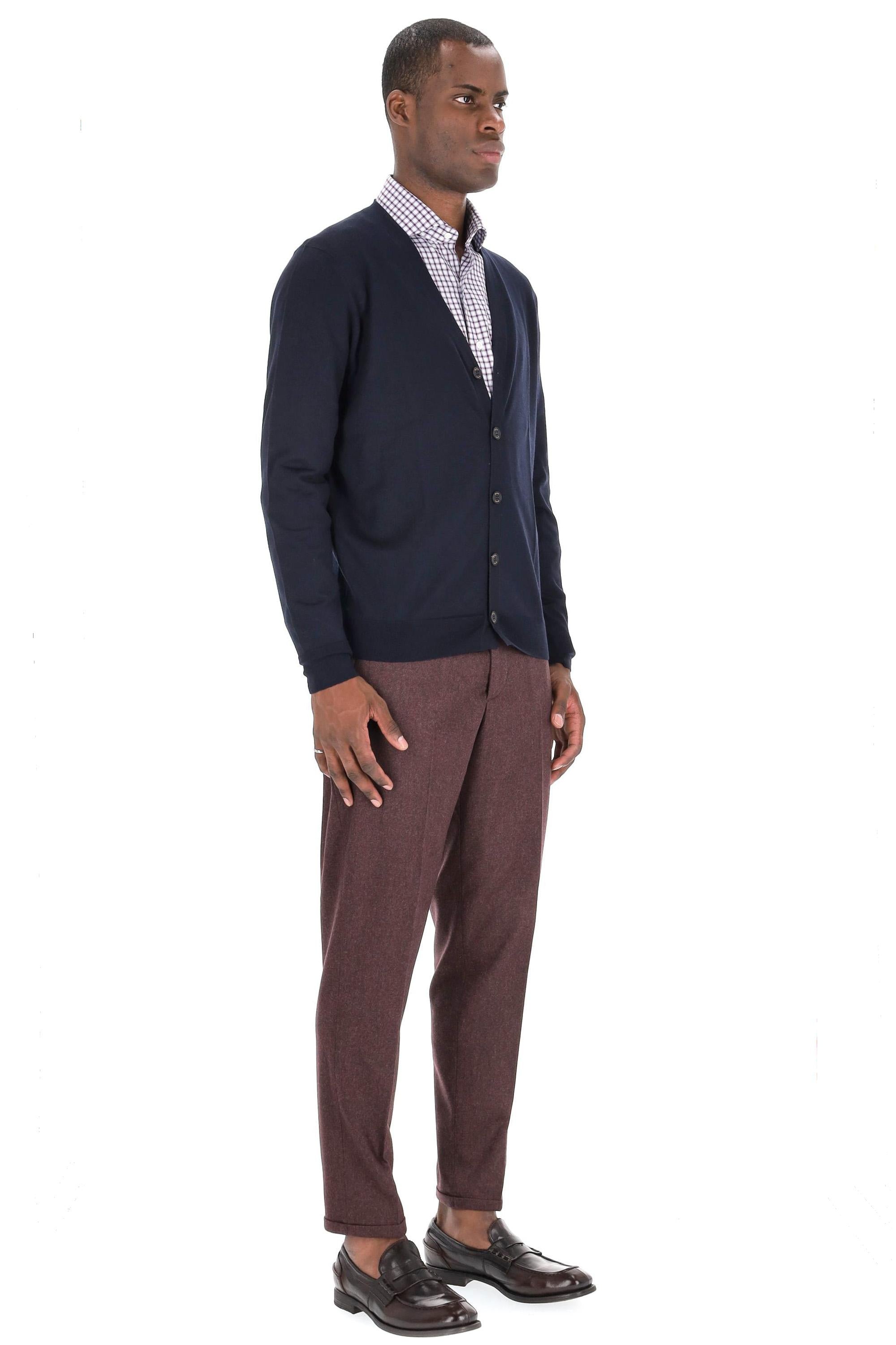 Cardigan in lana extrafine super 140's D0D109L-2 790 Drumohr