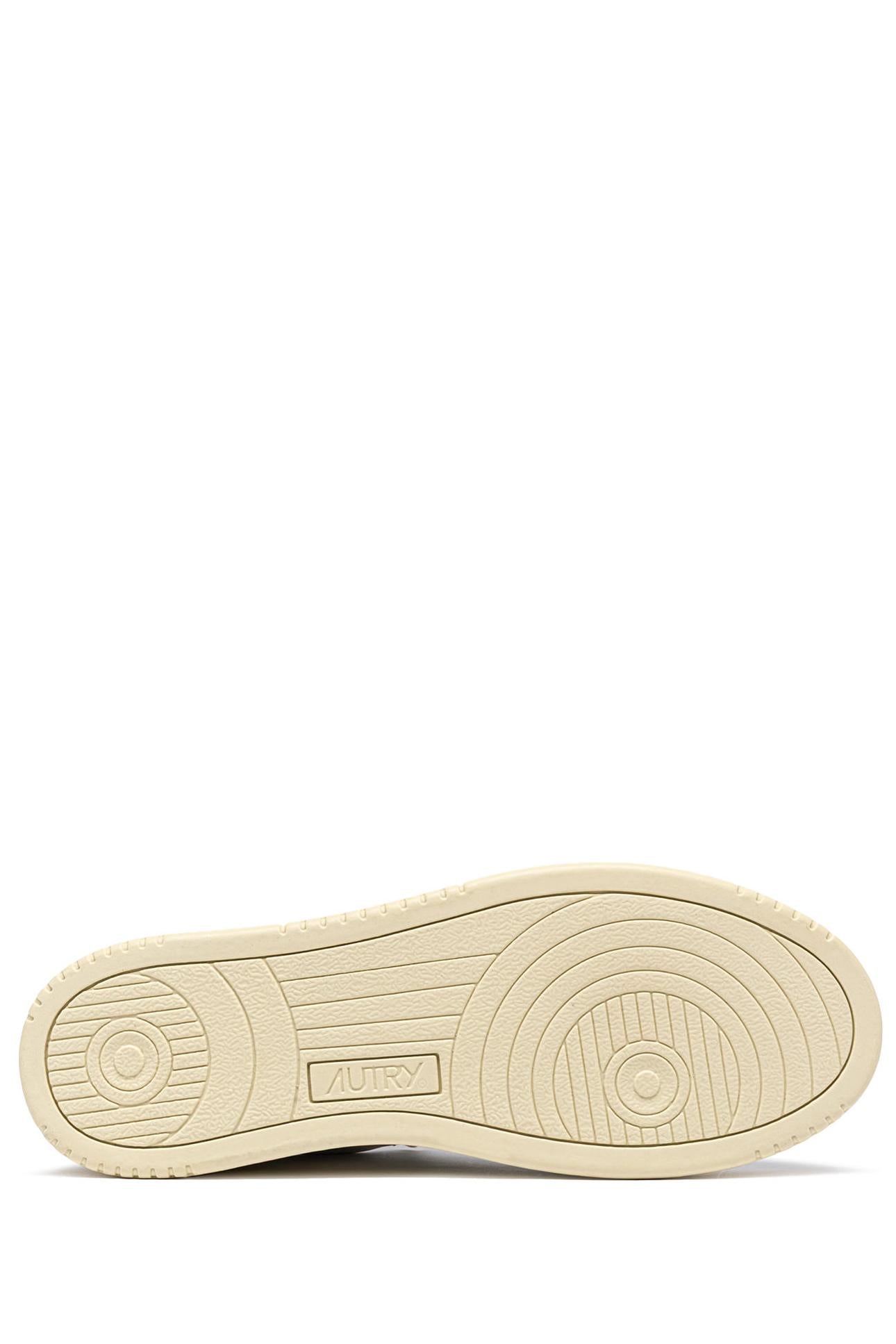 Autry Sneaker Medalist in pelle talloncino azzurro con scritta special AULMTB01 WHT/FORGET