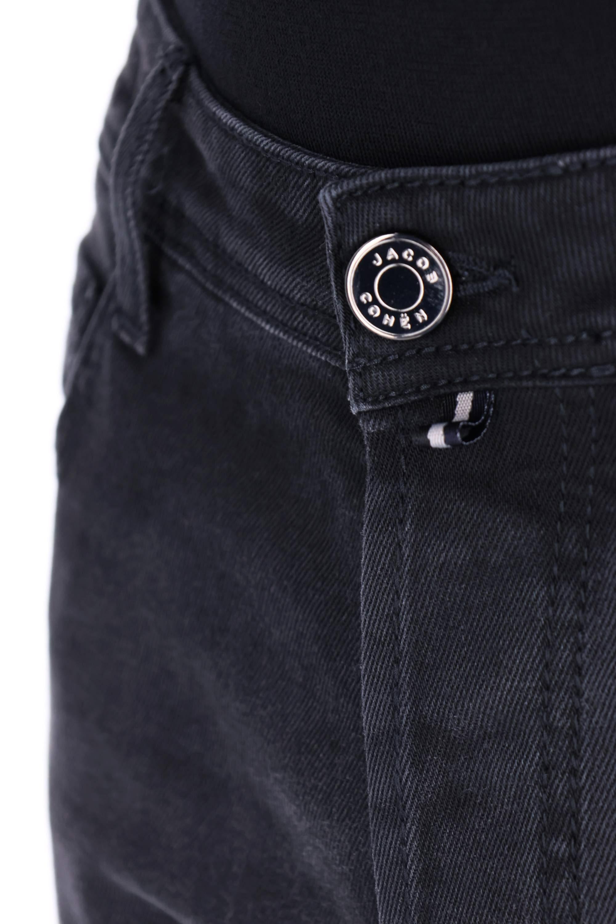Jacob Cohen Jeans nero delavè in cotone comfort etichetta cavallino Bard fit JUX_QX004 N30 S3591/2 BARD 500D