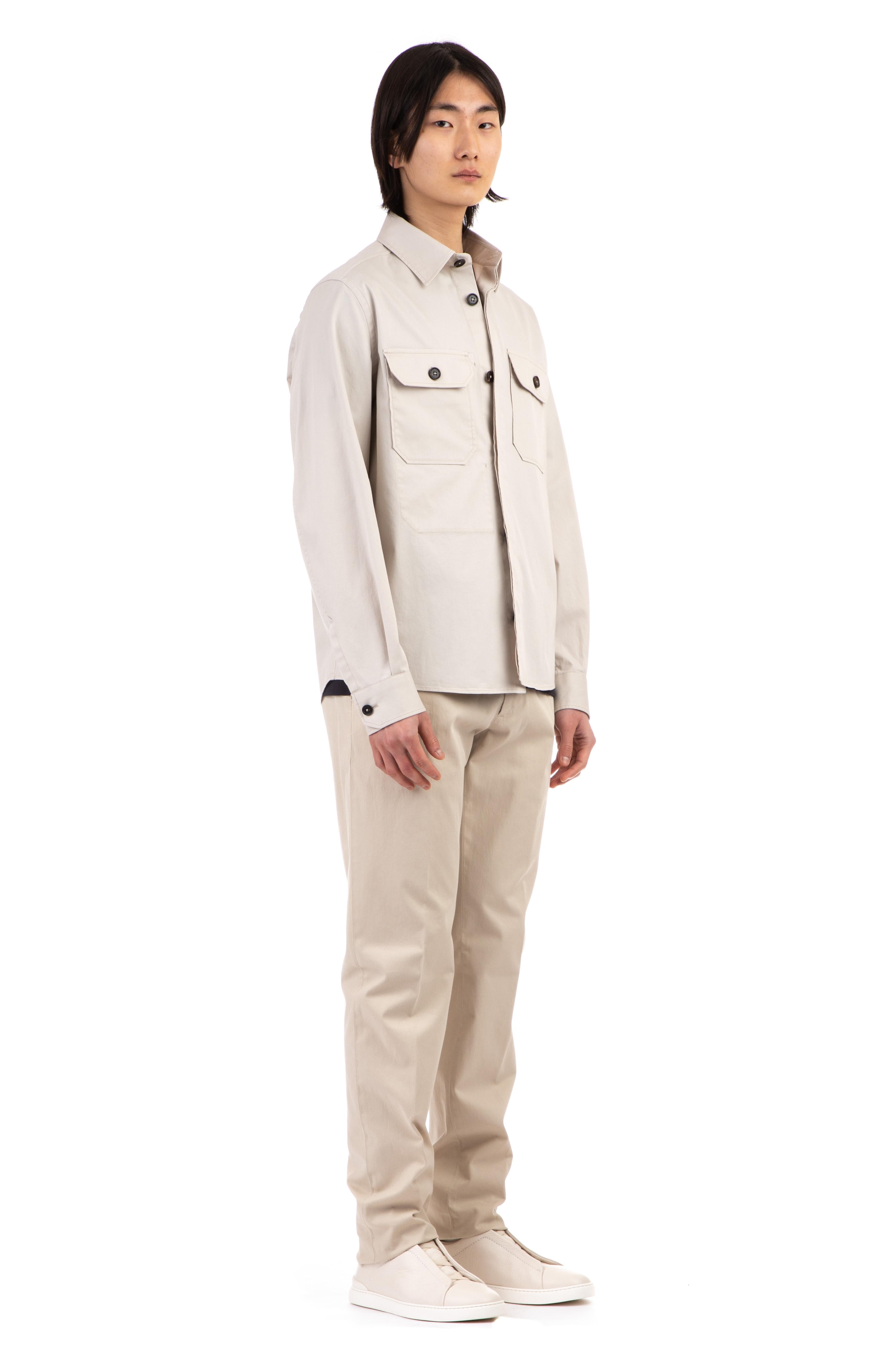Zegna Overshirt in cotone comfort UBV16A5 SOT8 828