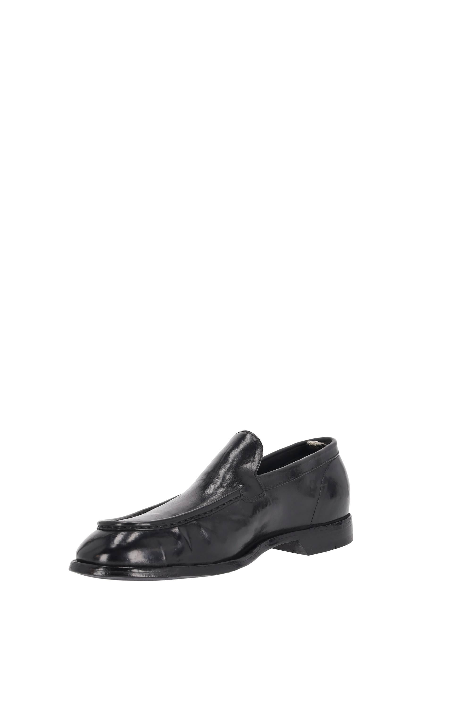 Officine Creative Mocassino artigianale in pelle mod. Sound 005 OCUSOUN005STRAC1000 NERO