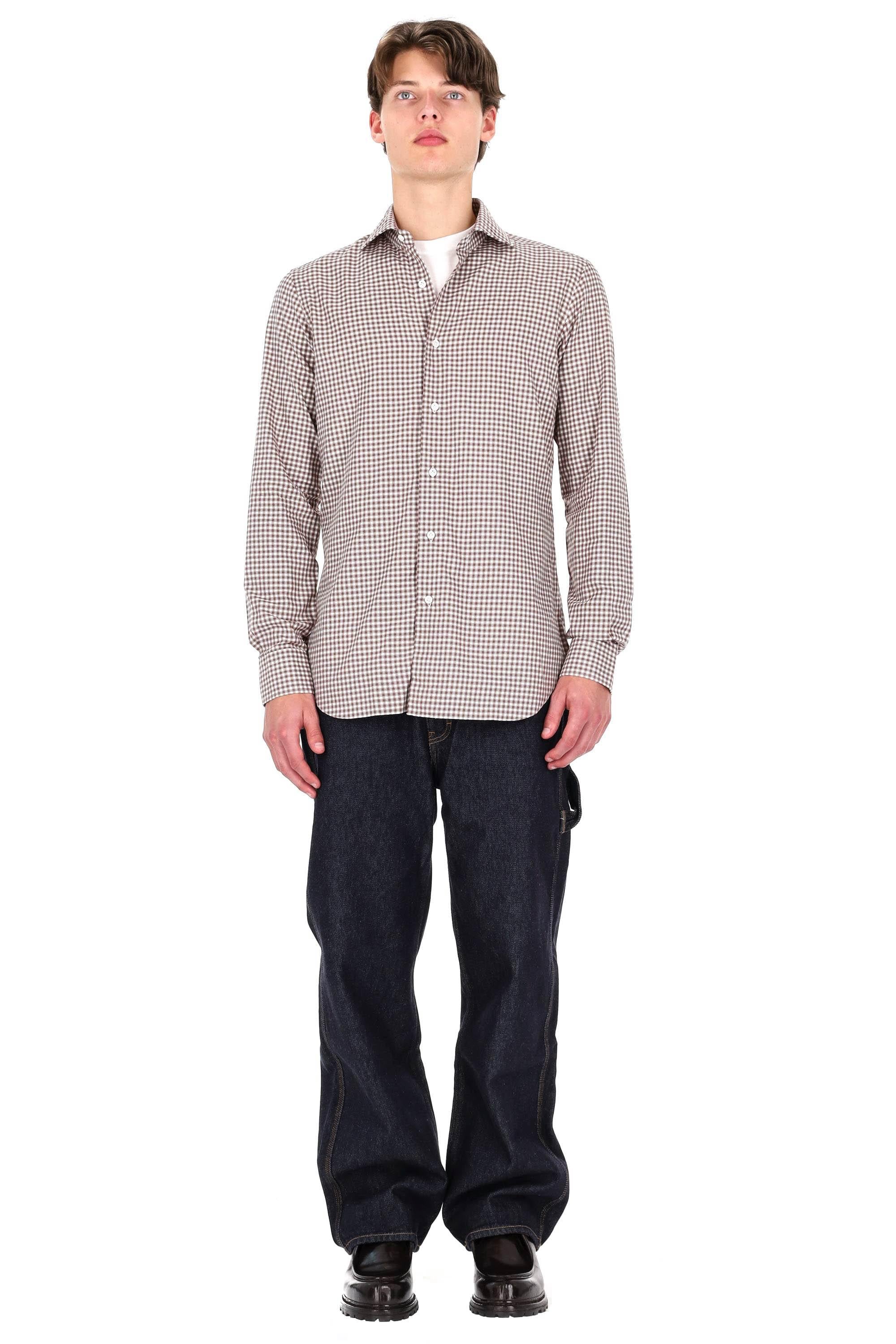 Barba Camicia sartoriale micro quadretto linea Culto K1U13P0150018.U 0002