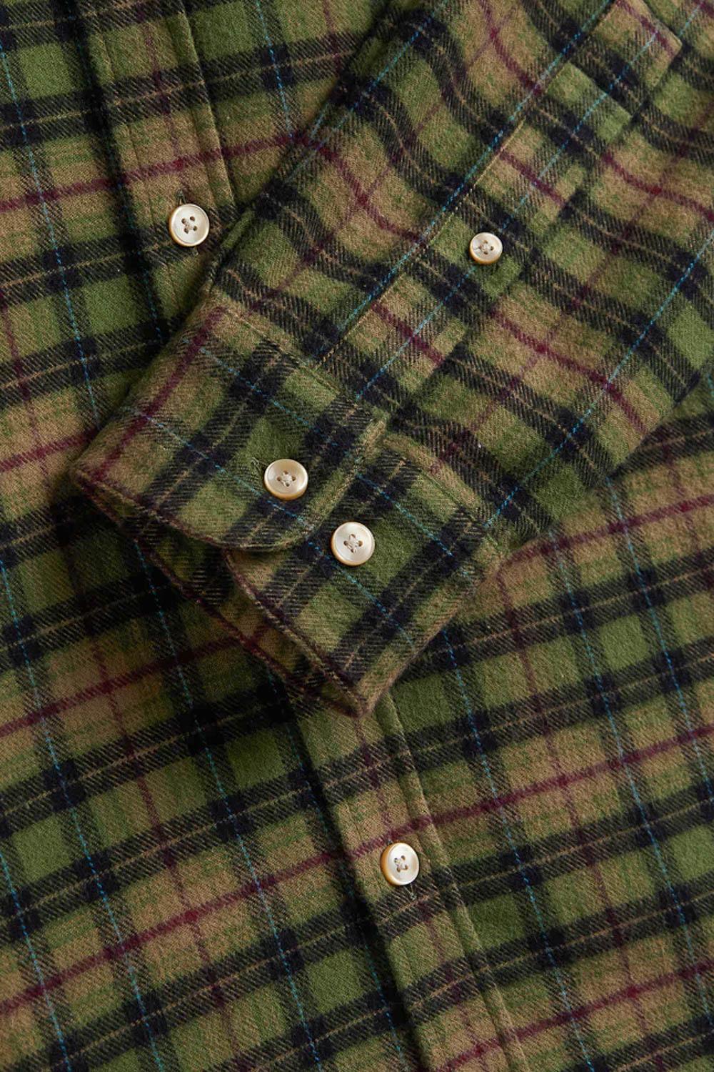 Portuguese Flannel Camicia in flanella di cotone modello Parque 061 MLTCLR