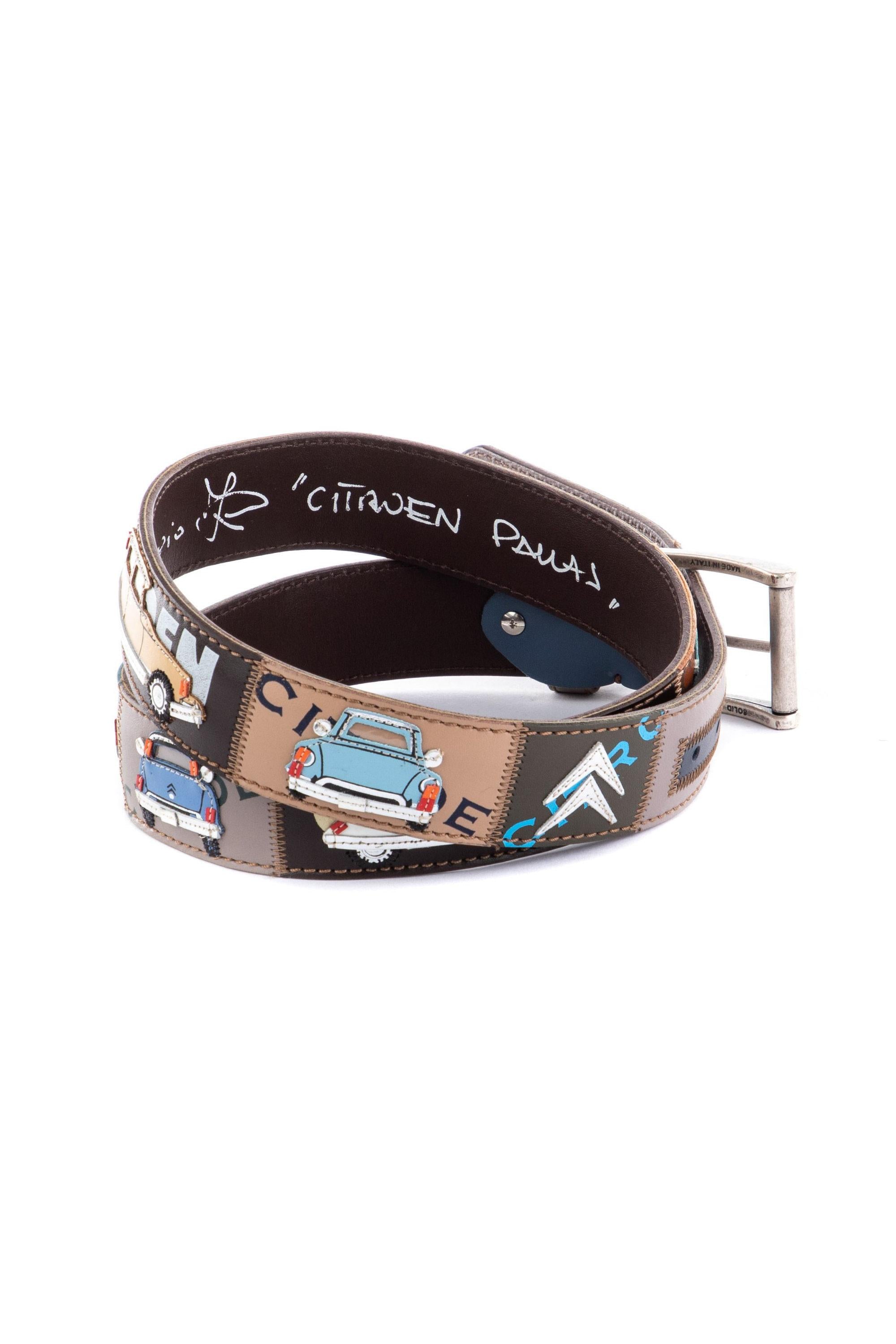 Artigianato Italiano Cintura artigianale in pelle "Citroen Pallas" CITROEN NN