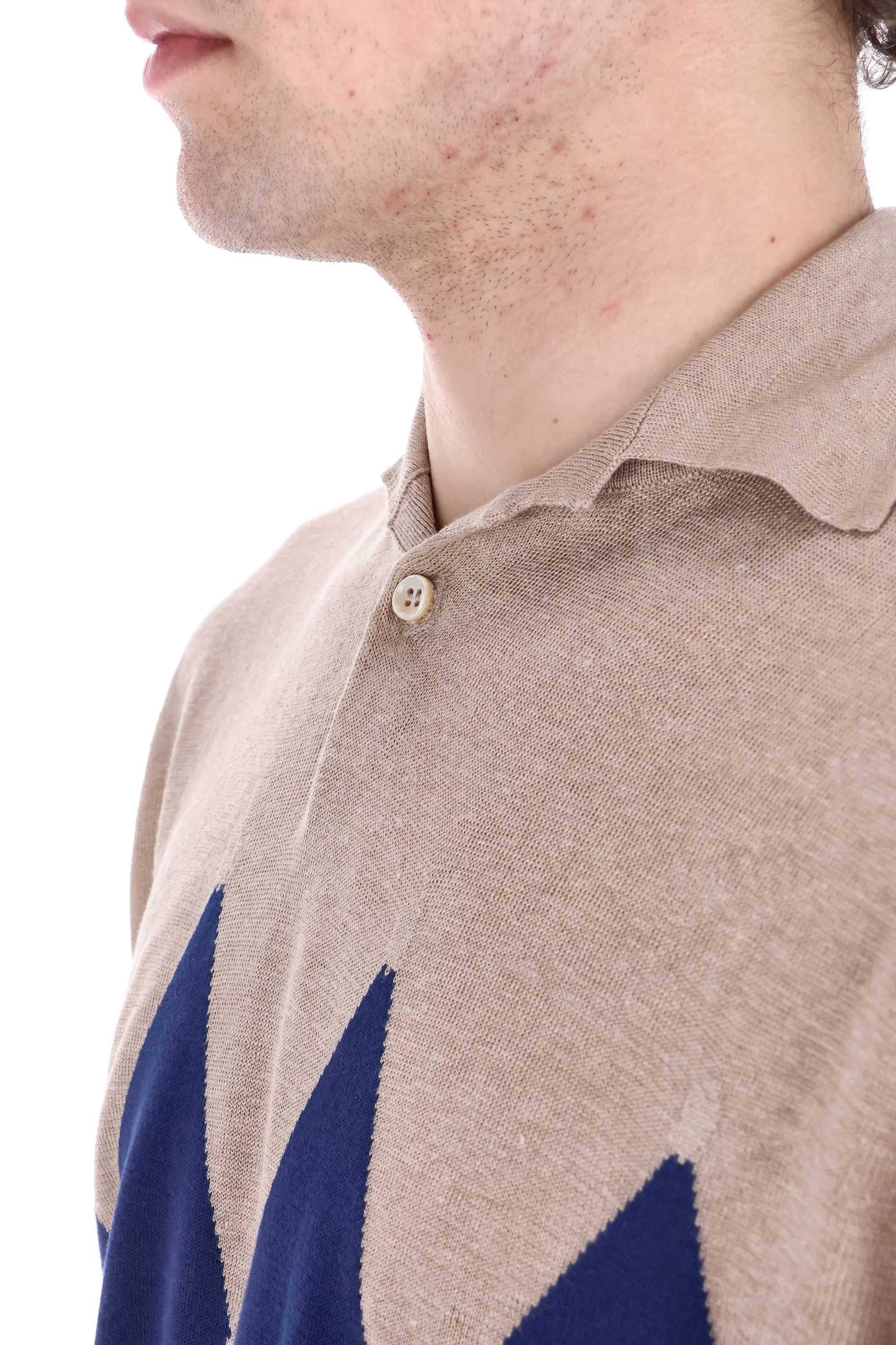 Polo manica lunga in lino-cotone Diamond B2W082 14L20 94141 Ballantyne