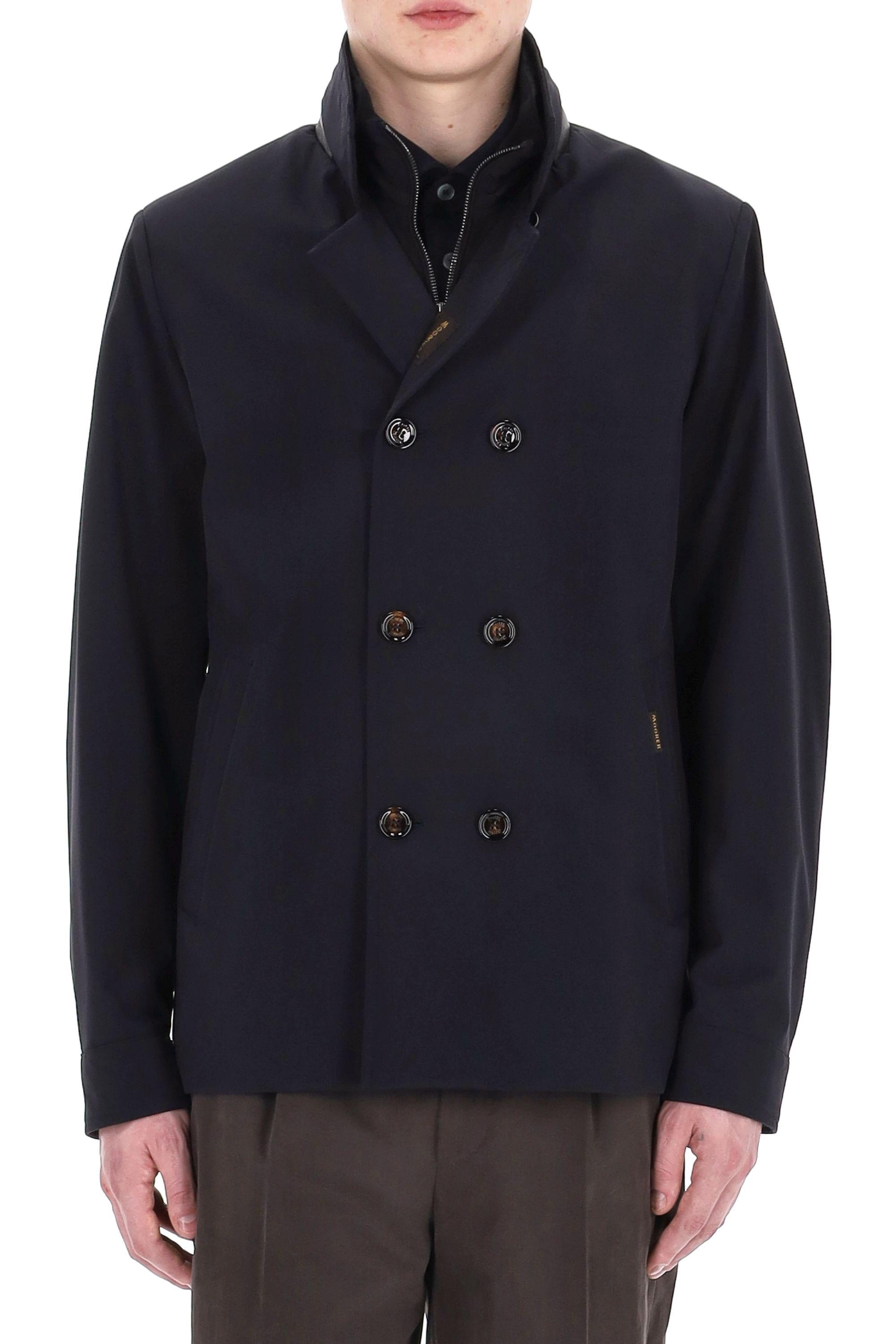 Peacoat in nylon bi-stretch mod. Volmer-Kn VOLMER-KN DARK BLU Moorer
