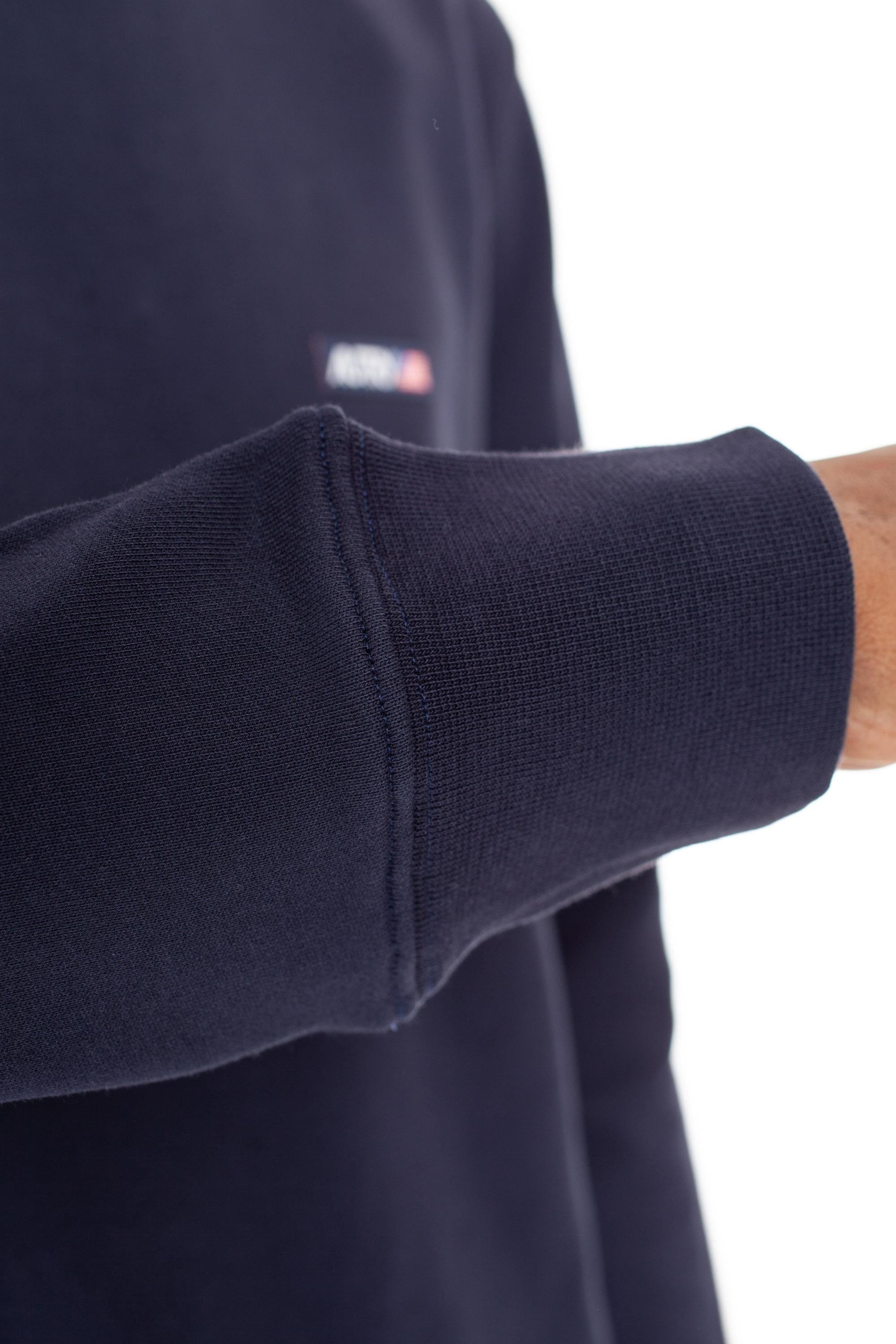 Felpa girocollo in cotone con logo SWPM 507B BLUE Autry