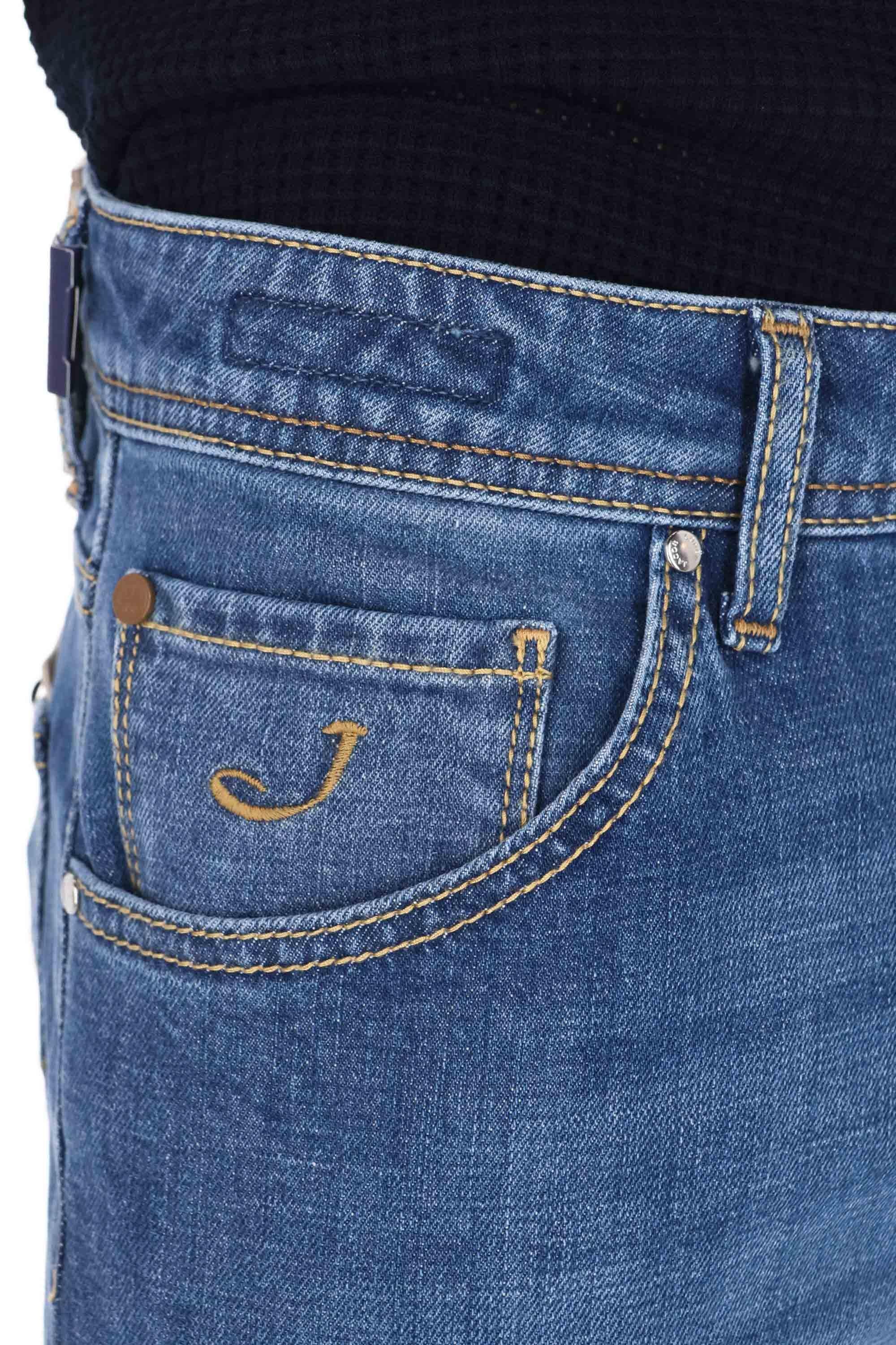 Jacob Cohen Jeans etichetta camoscio in cotone comfort Scott fit QE015-034-S3736 200D