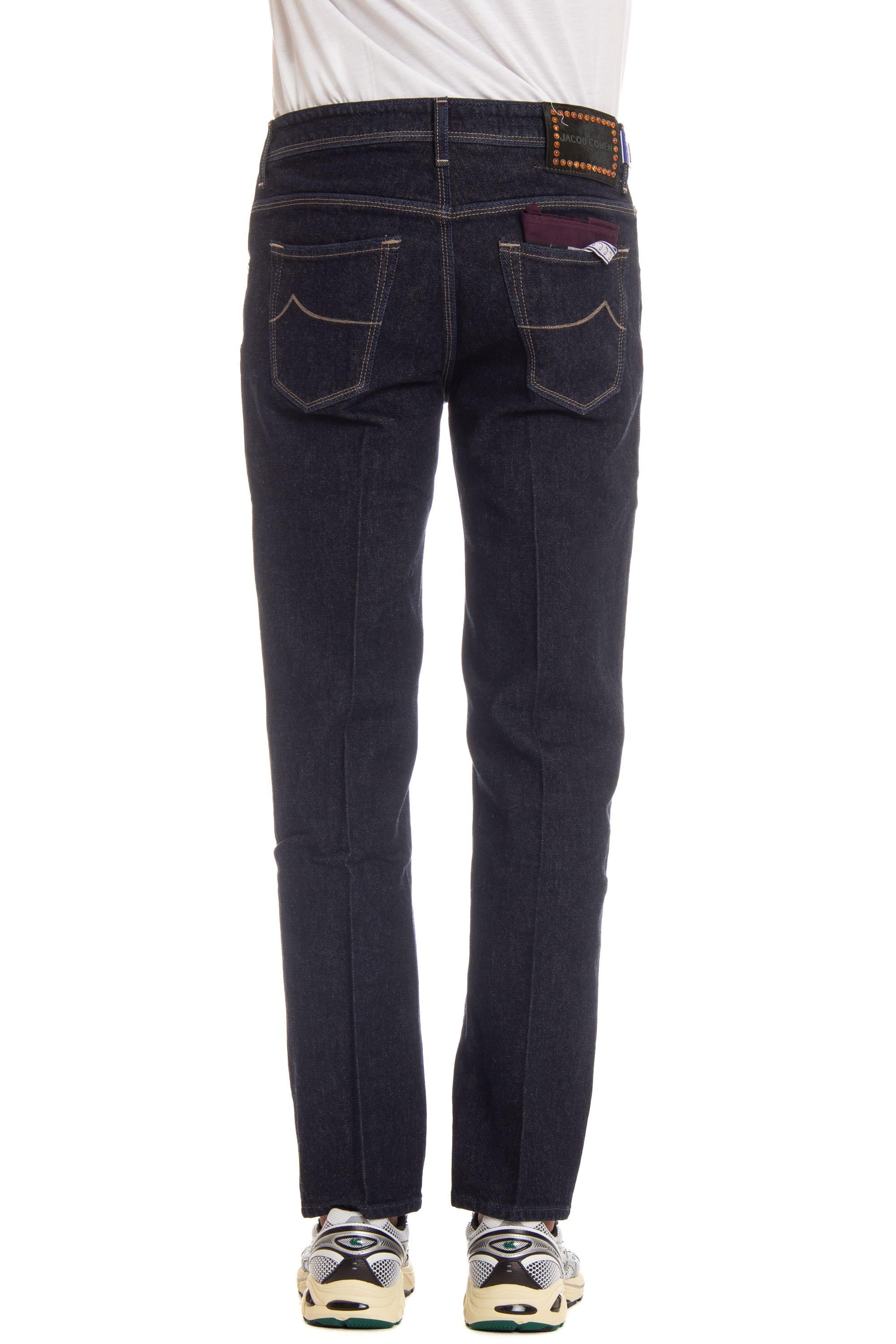 Jacob Cohen Jeans lavaggio scuro etichetta in cavallino e ambre modello Scott M15 39 S 3583 SCOTT 890D