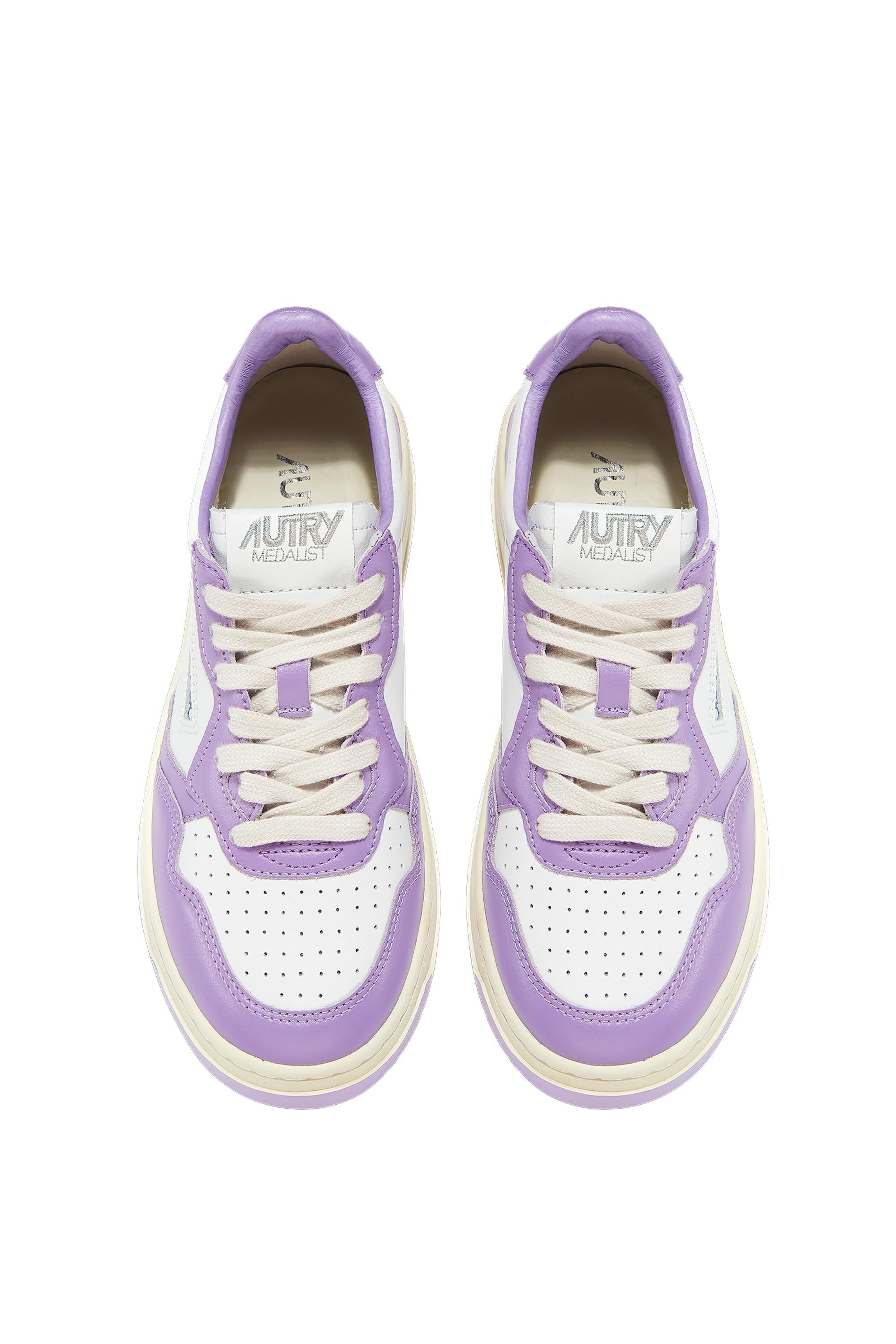 Sneaker donna Medalist bicolor in pelle AULW WB43 WHT/ENG Autry