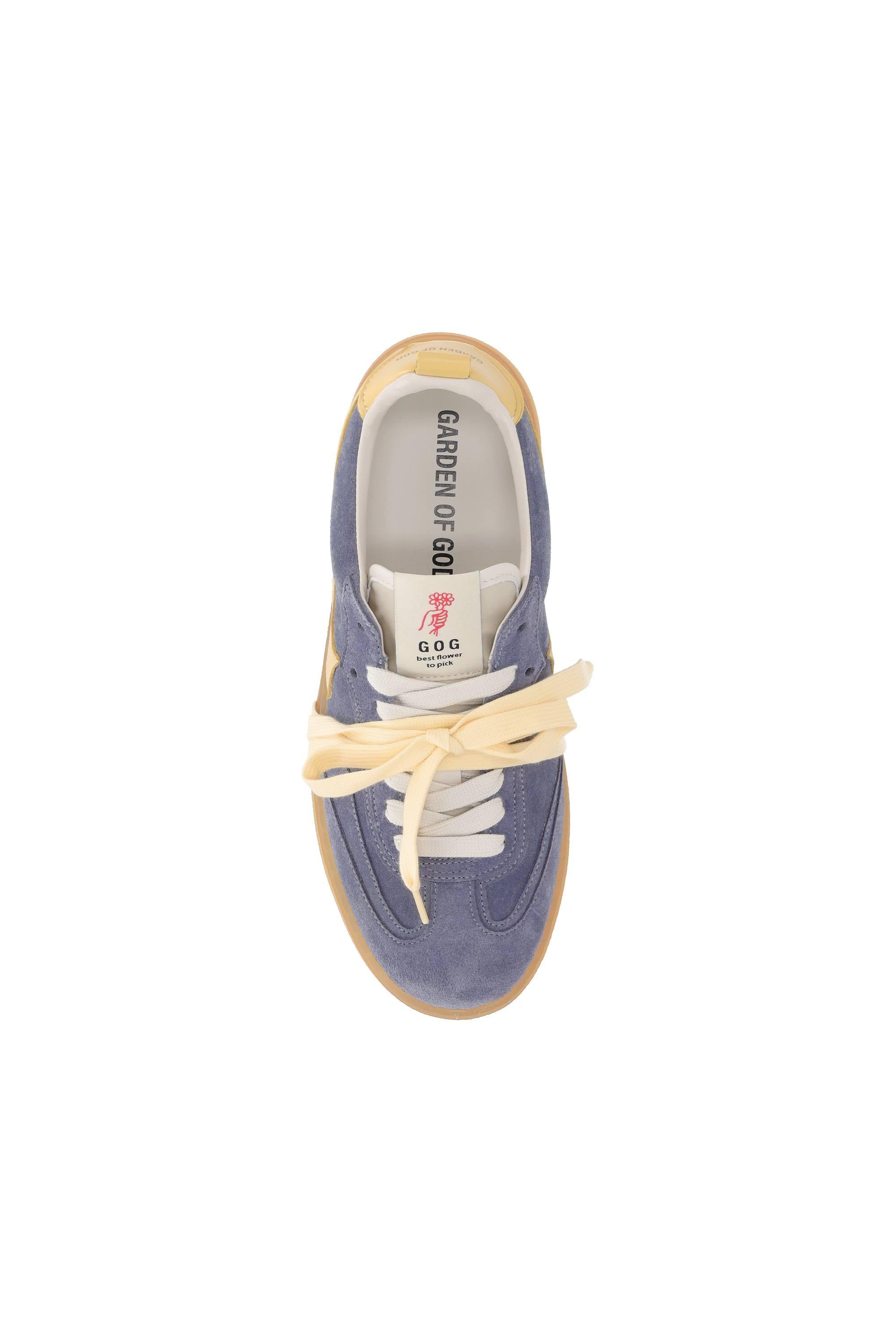 Garden of God Sneaker in camoscio con dettagli in pelle mod. Earth EARTH GREY/YELLOW