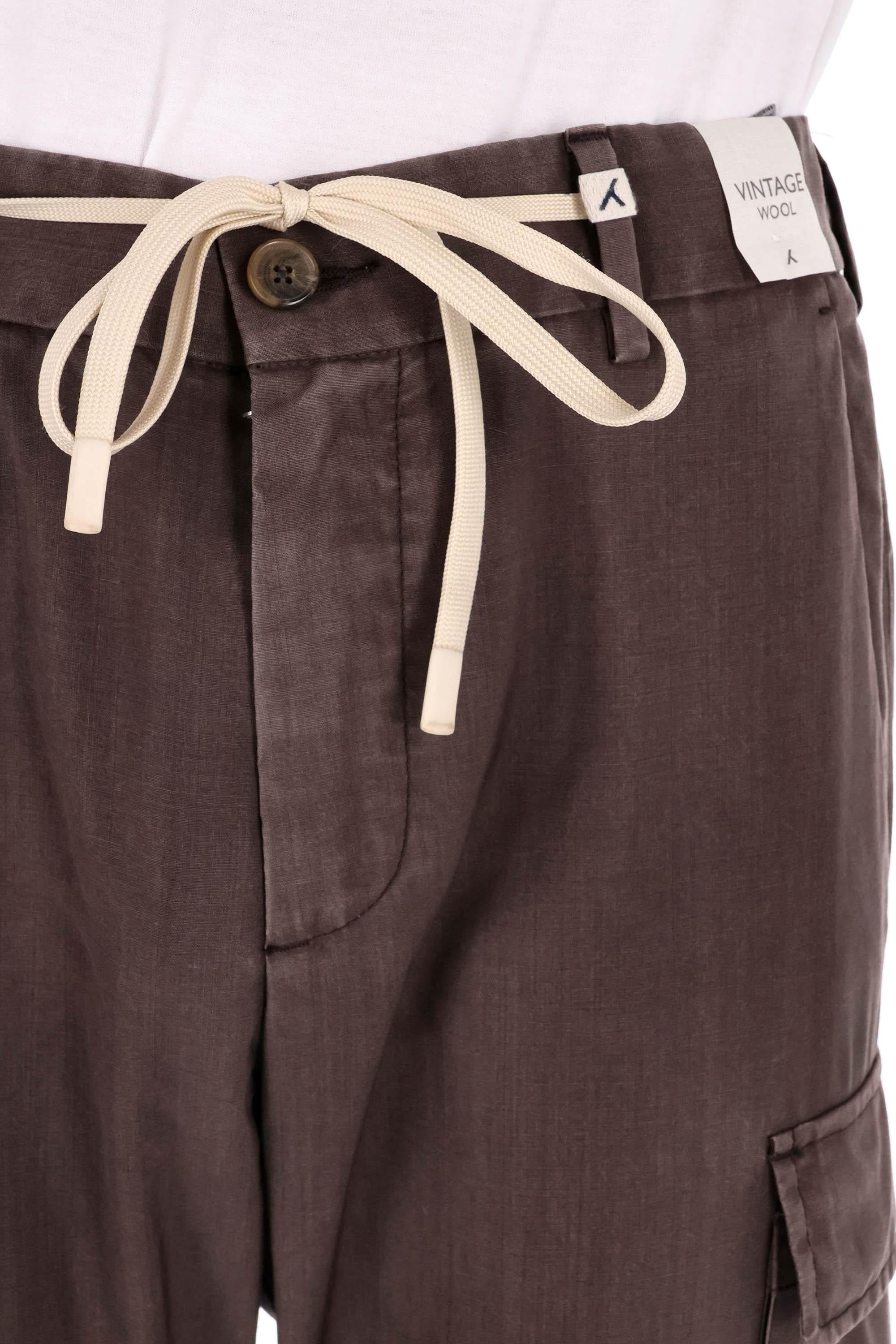 Pantalone in lana superlight delavè modello cargo 25M13L 99 81 Myths