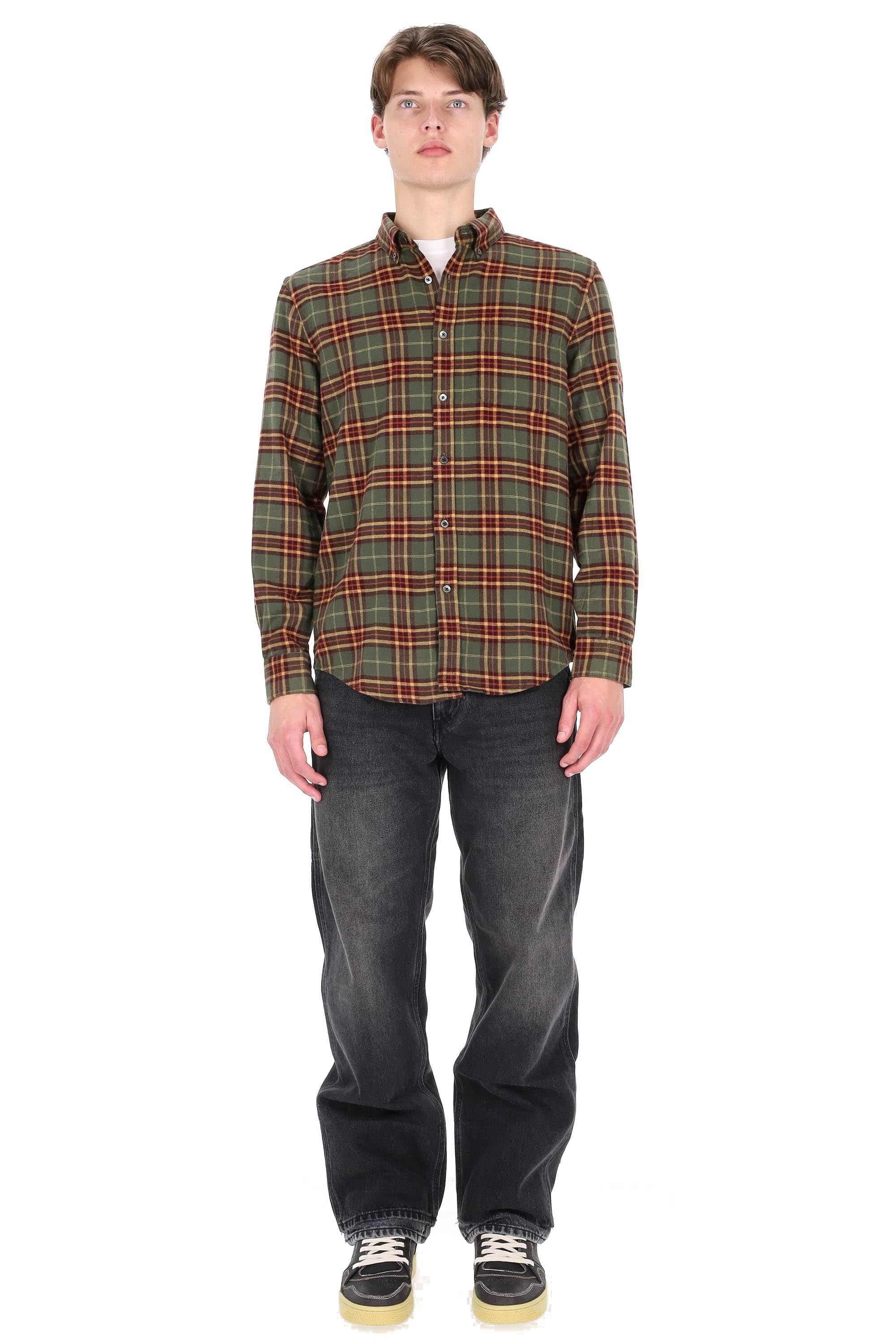 Portuguese Flannel Camicia in flanella di cotone modello Hoop 044 MLTCLR