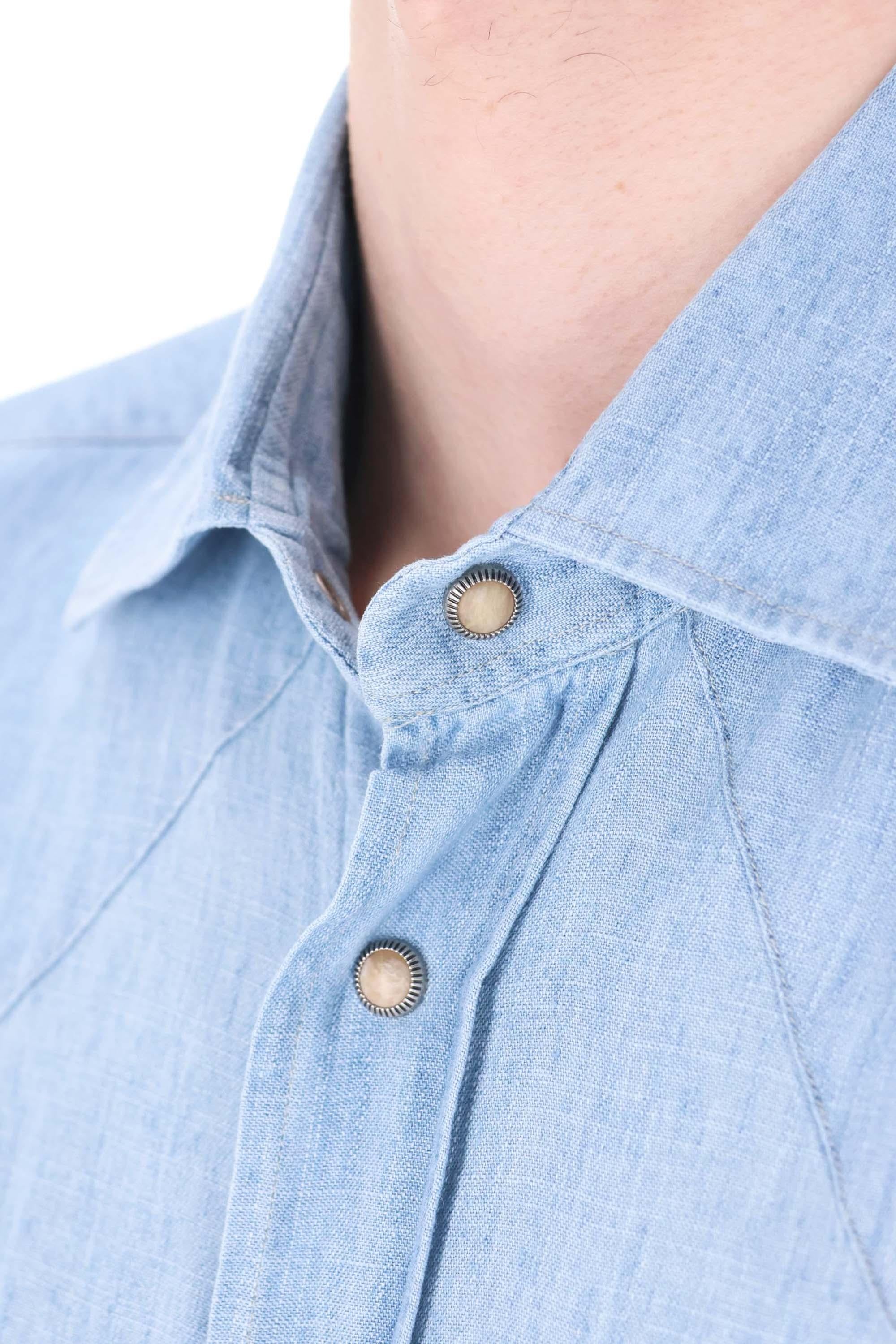 Eleventy Camicia texas in lyocell-lino M75CAMK02 TES0M146 08