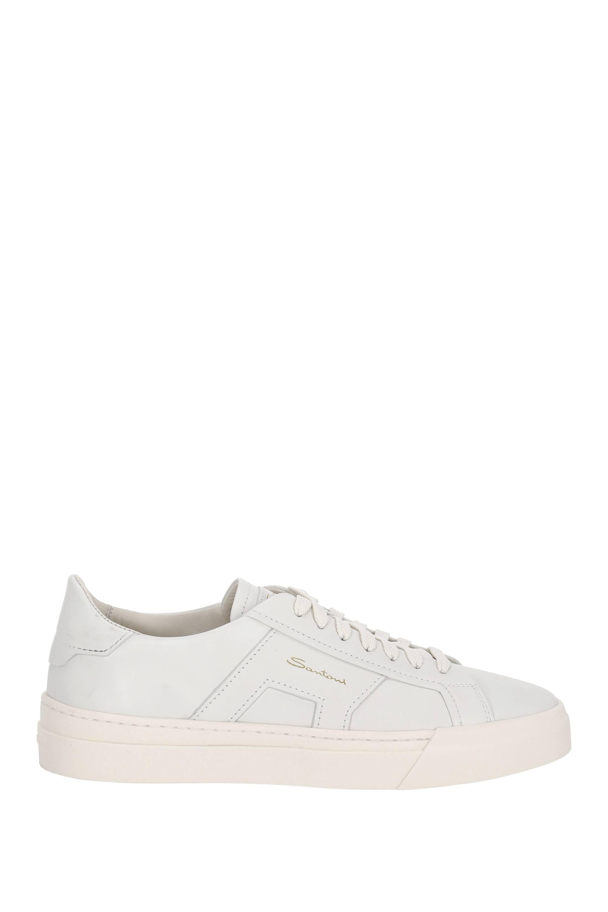 Santoni Sneaker in pelle Double Buckle MBGT21779PNNGXWH I20