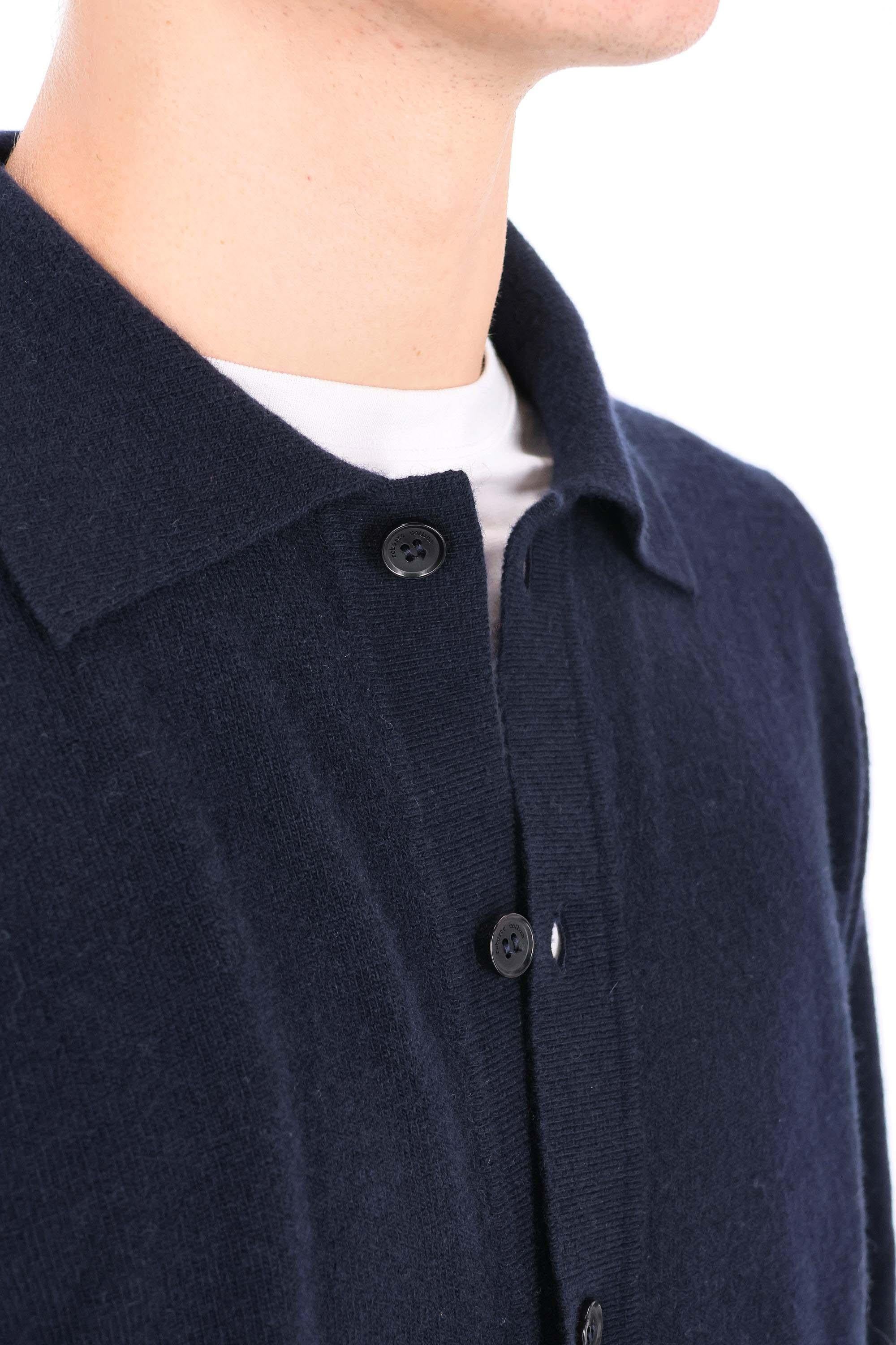 Roberto Collina Maglia-camicia in lana-cashmere 3M37005 M3710