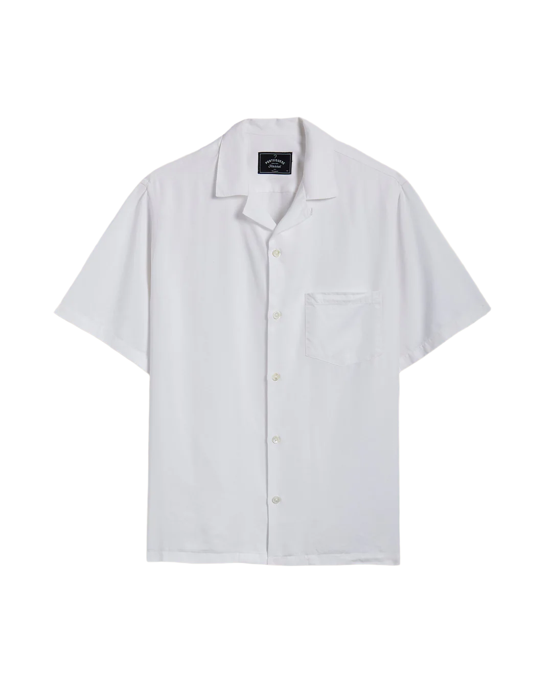 Portuguese Flannel Camicia Dogtown in tencel collo bowling 032 OFF WHITE