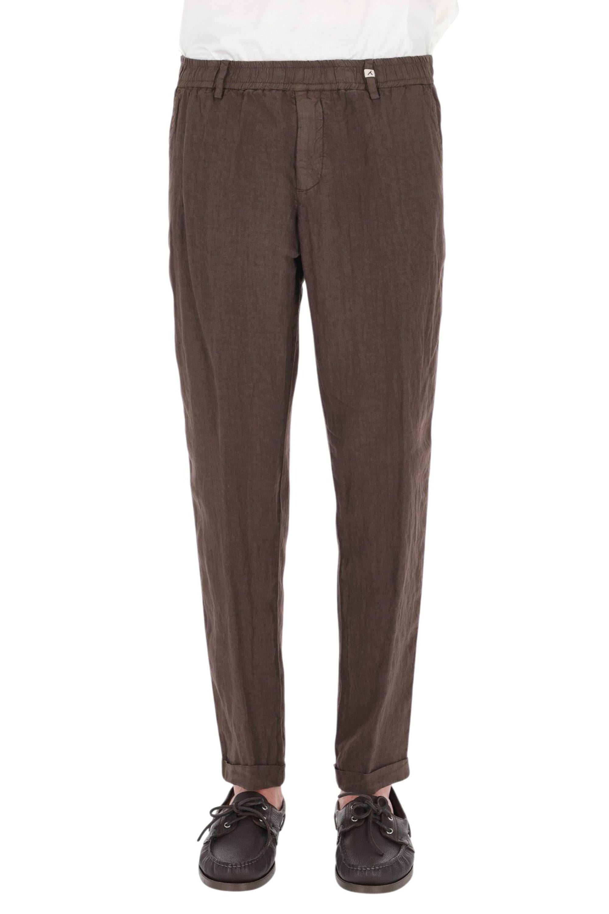 Myths Pantalone Ares in puro lino con vita elasticata 26M26L 72 82