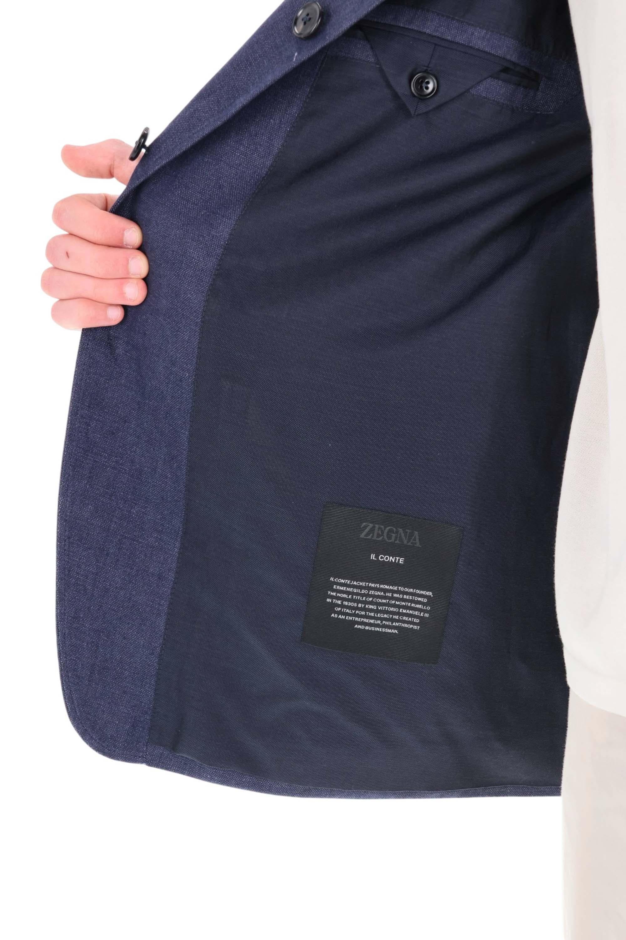 Zegna Chore jacket in lino modello Il Conte 373C74A3-1VHKQ0 7R
